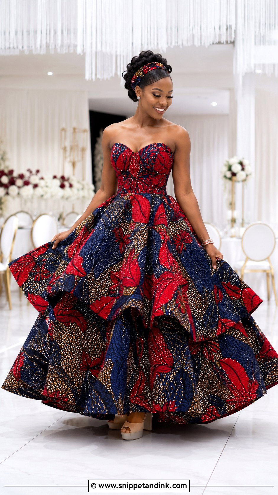 Ankara Bride Ball Gown - Snippet and Ink - 20 Ankara Bride Dress Ideas