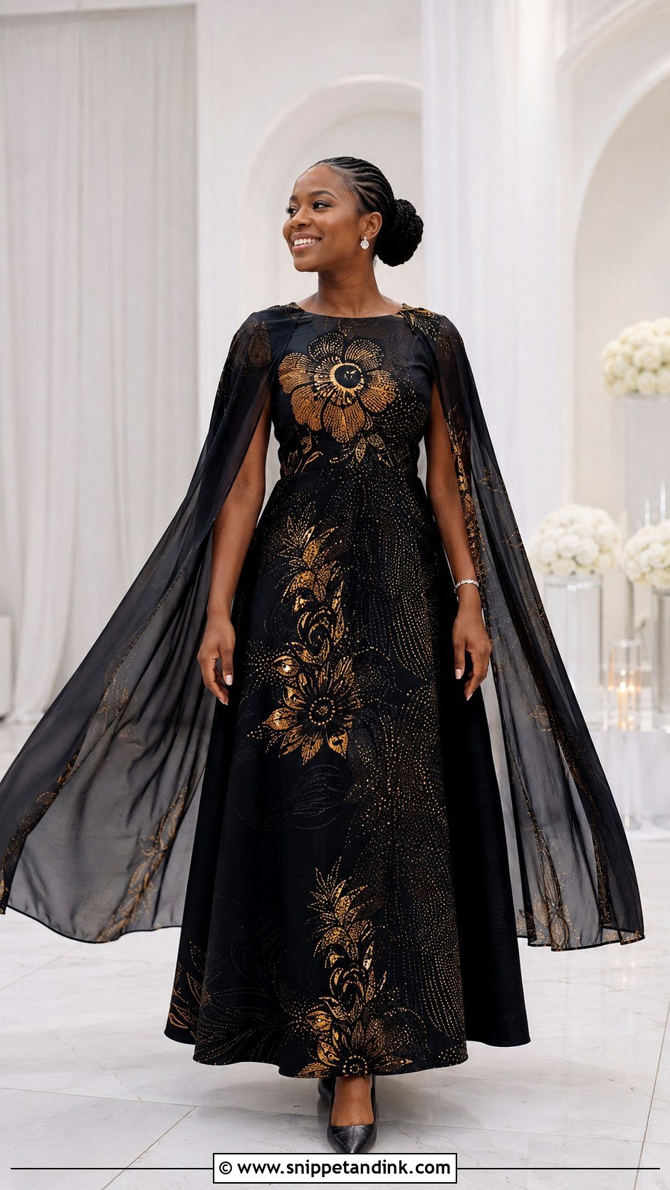 Ankara Bride Cape Dress - Snippet and Ink - 20 Ankara Bride Dress Ideas
