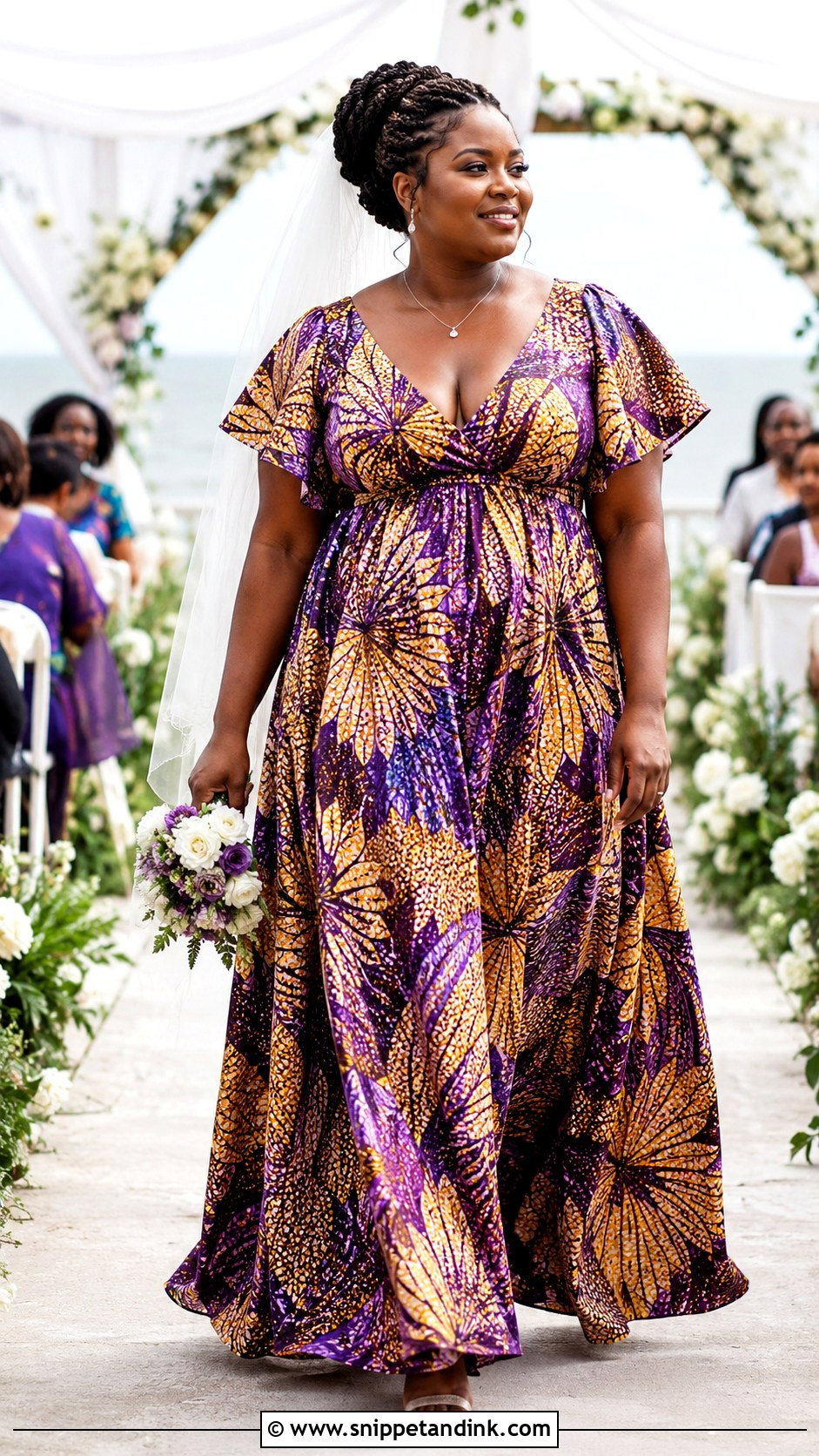 Ankara Bride Empire Waist Dress - Snippet and Ink - 20 Ankara Bride Dress Ideas