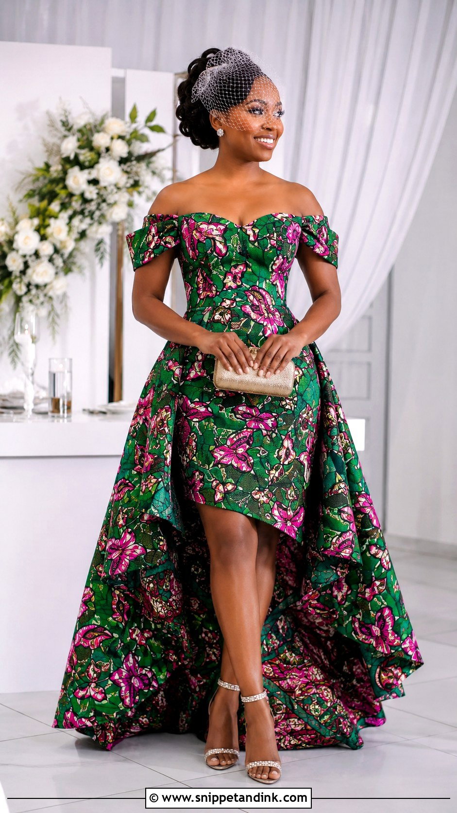 Ankara Bride High Low Dress - Snippet and Ink - 20 Ankara Bride Dress Ideas