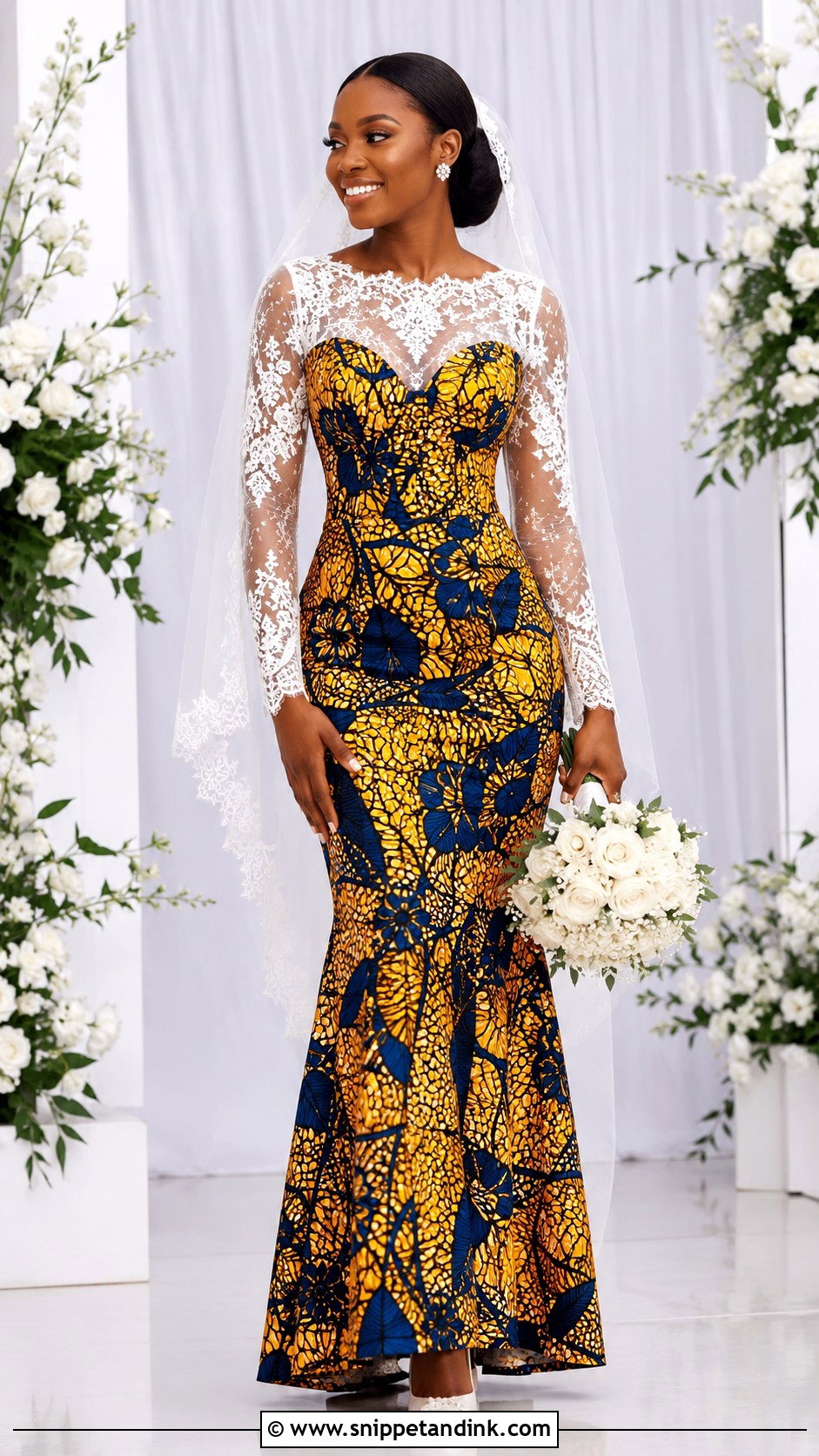 Ankara Bride Lace Dress - Snippet and Ink - 20 Ankara Bride Dress Ideas
