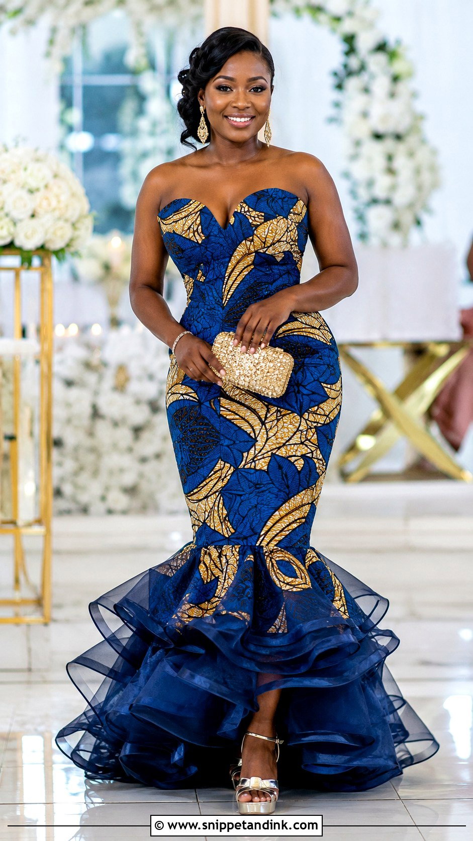 Ankara Bride Mermaid Dress - Snippet and Ink - 20 Ankara Bride Dress Ideas