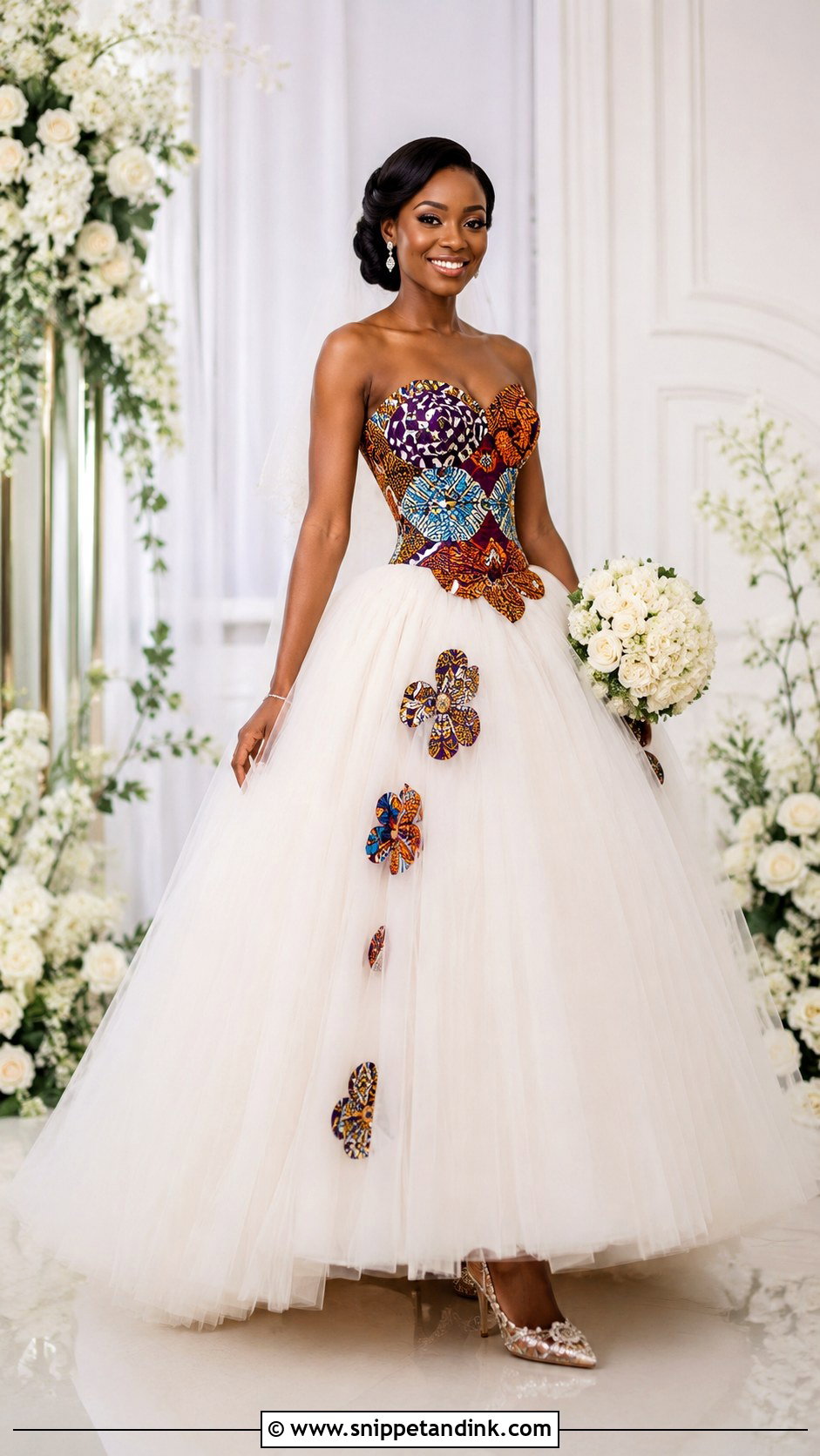 Ankara Bride Tulle Dress - Snippet and Ink - 20 Ankara Bride Dress Ideas