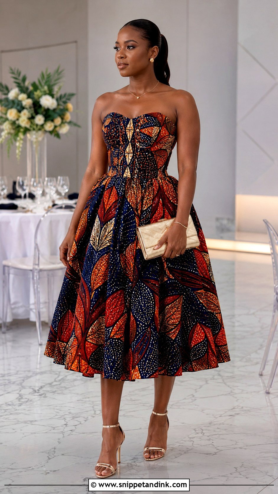 Ankara Corset Gathered Gown - Snippet and Ink - 25 Gathers Gown Ankara Ideas