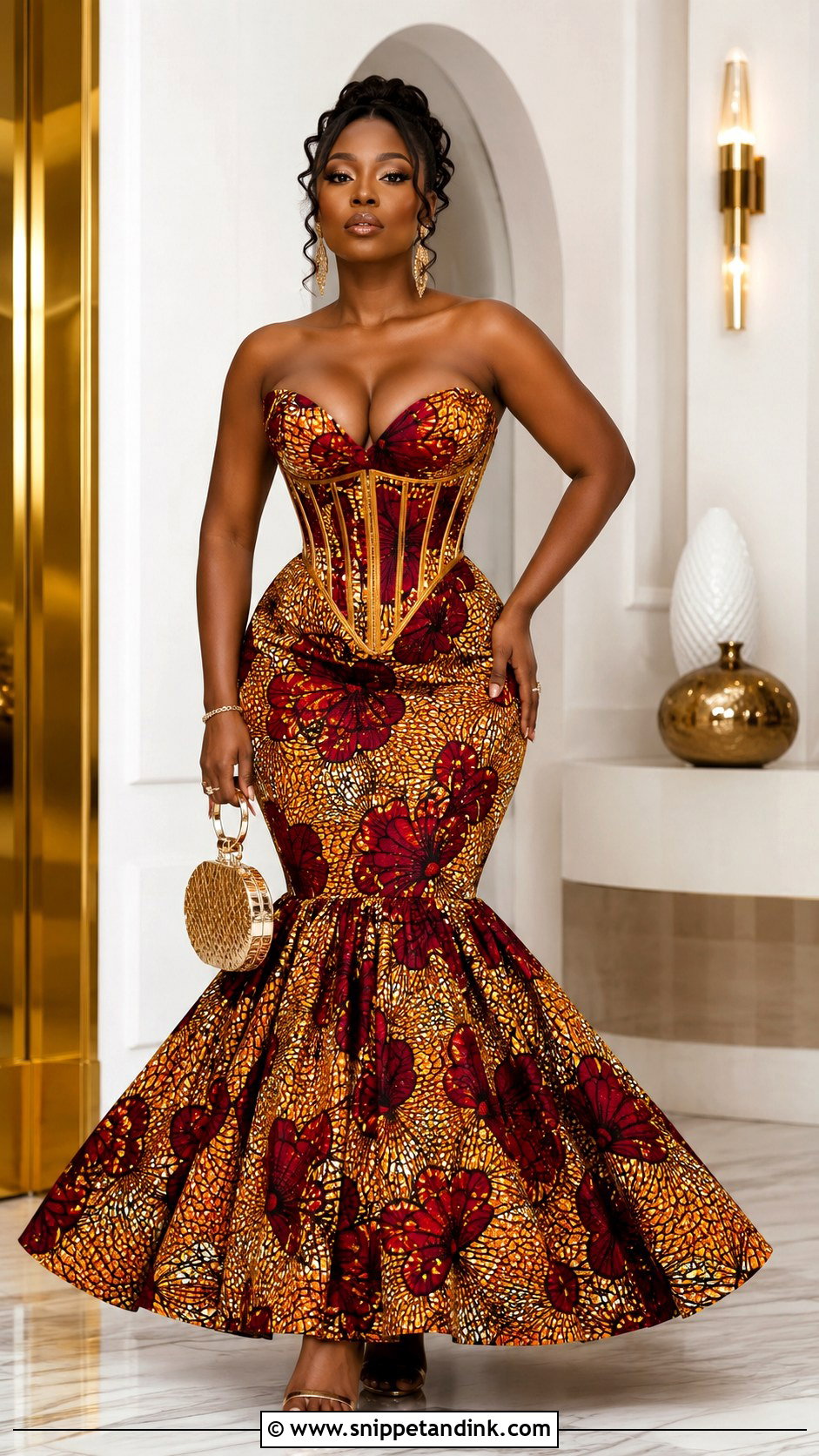 Ankara Corset Mermaid Gown - Snippet and Ink - 20 Ankara Mermaid Gown Ideas