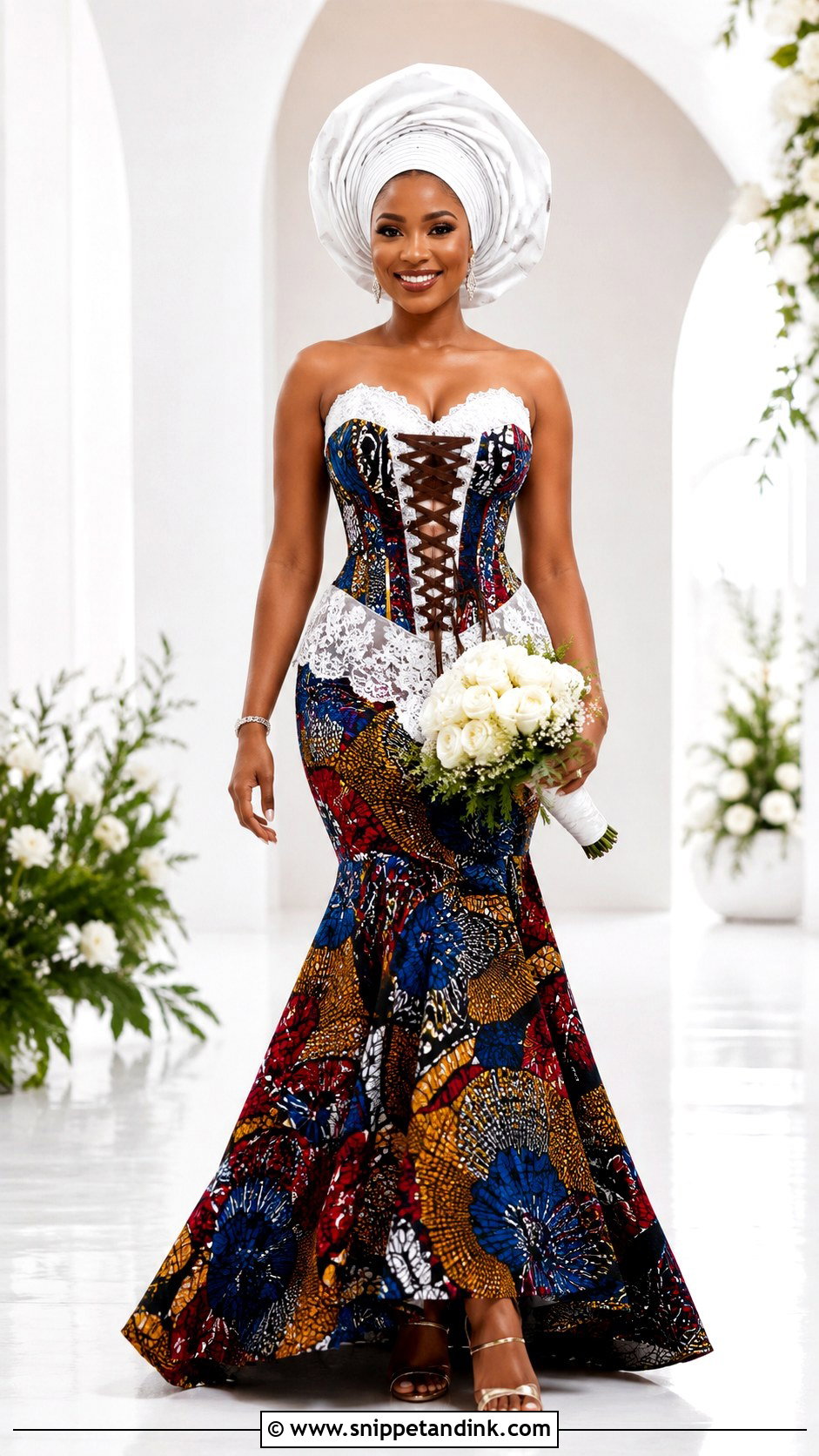 Ankara Corset Wedding Dress - Snippet and Ink - 25 Ankara Traditional Wedding Dresses