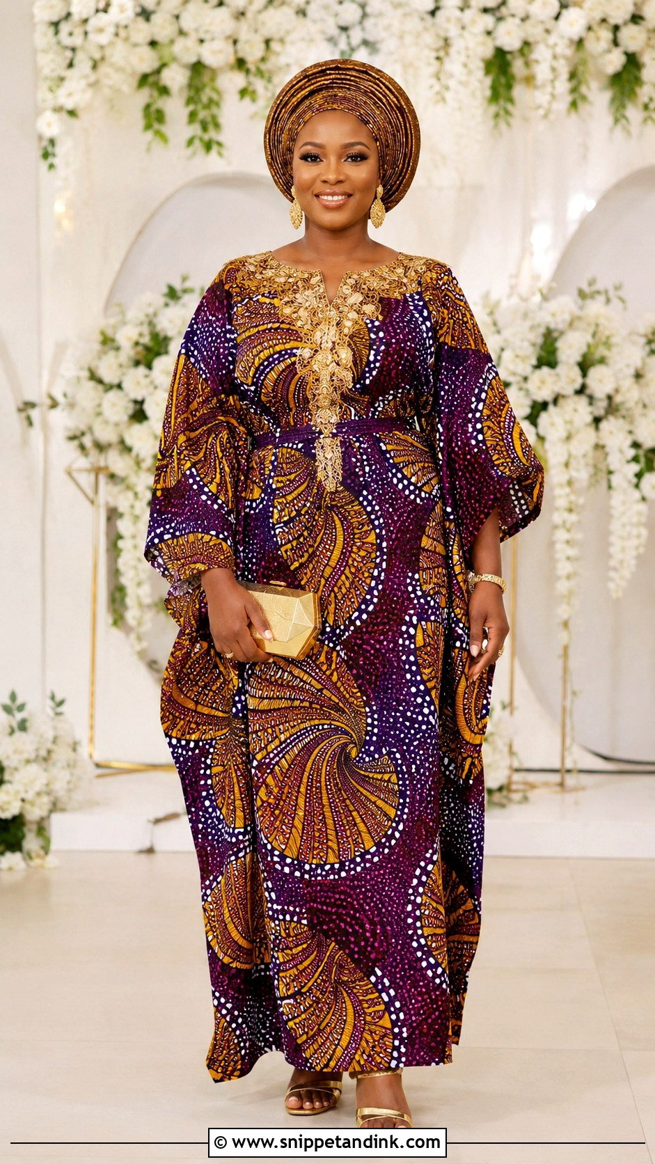 Ankara Kaftan Wedding Dress - Snippet and Ink - 25 Ankara Traditional Wedding Dresses