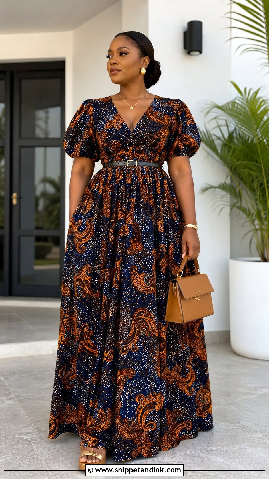 Ankara Maxi Gathered Gown - Snippet and Ink - 25 Gathers Gown Ankara Ideas