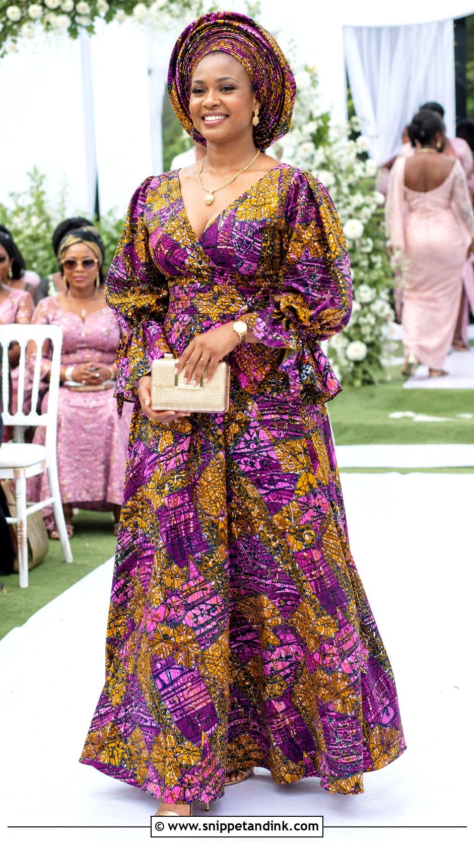 Ankara Maxi Wedding Dress - Snippet and Ink - 25 Ankara Traditional Wedding Dresses