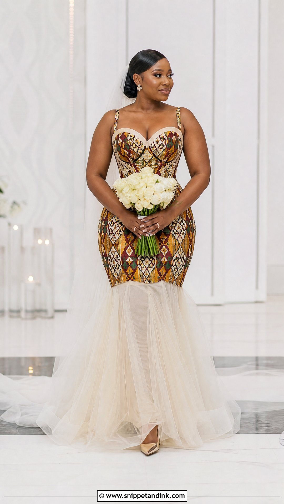Ankara Mermaid Bridal Dress - Snippet and Ink - 25 Ankara Bridal Dress Styles