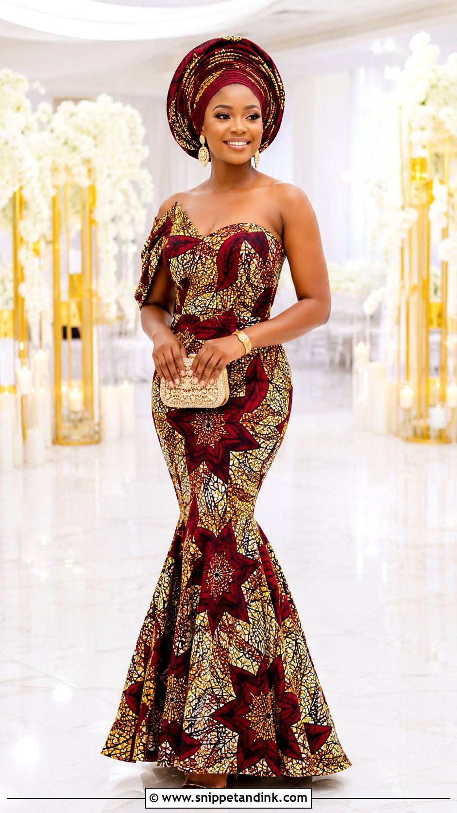 Ankara Mermaid Wedding Dress - Snippet and Ink - 25 Ankara Traditional Wedding Dresses