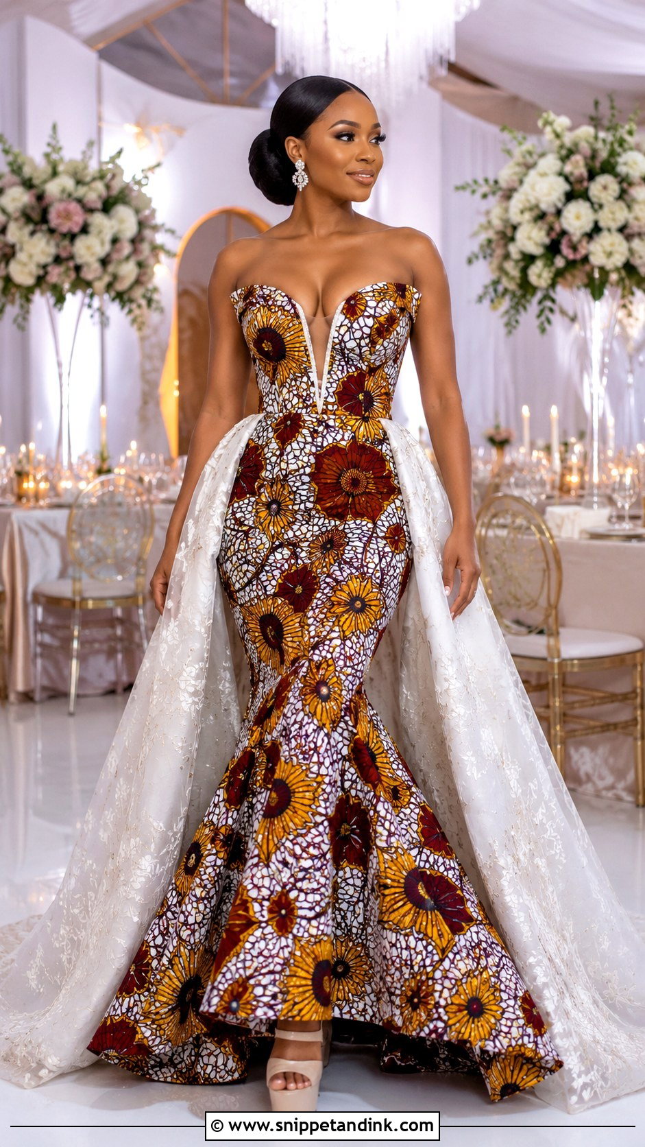 Ankara Mermaid Wedding Gown - Snippet and Ink - 20 Ankara Wedding Gowns