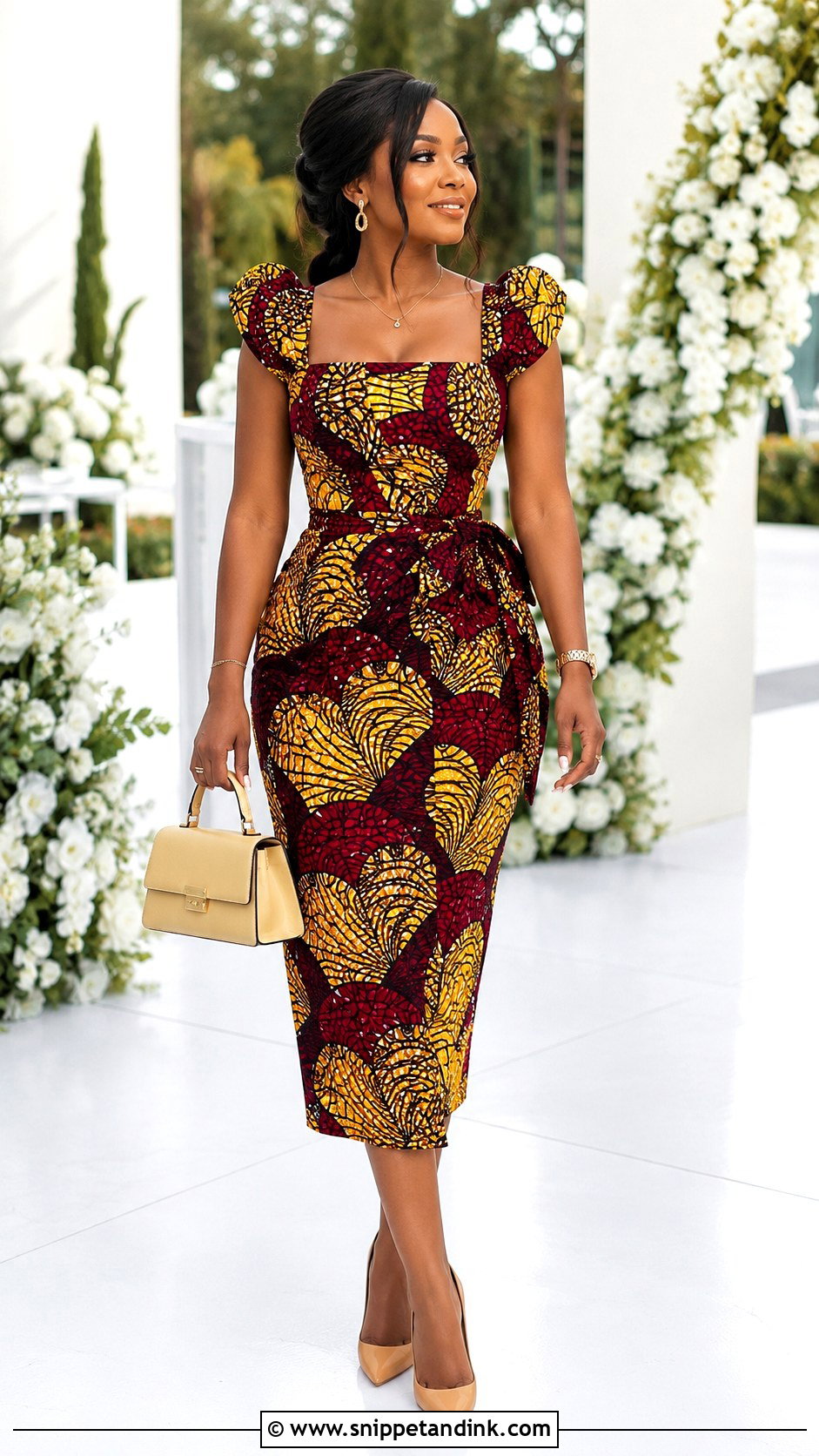 Ankara Midi Dress - Snippet and Ink - 25 Ankara Dress Styles for Wedding