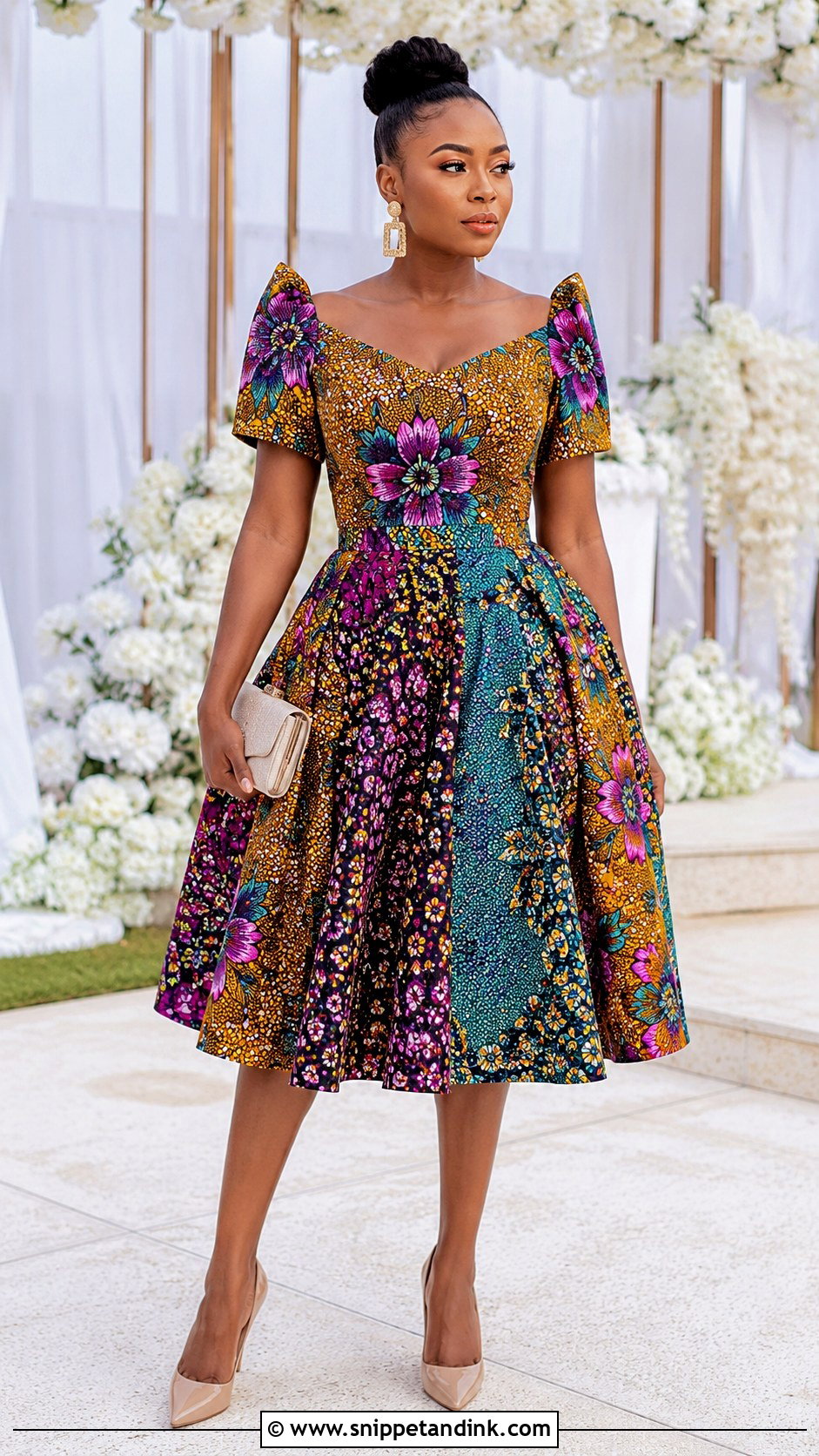 Ankara Mixed Print Dress - Snippet and Ink - 25 Ankara Dress Styles for Wedding
