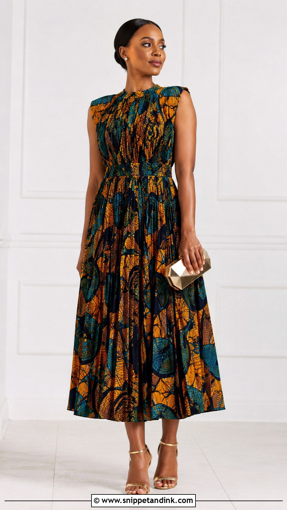 Ankara Pleated Gathered Gown - Snippet and Ink - 25 Gathers Gown Ankara Ideas