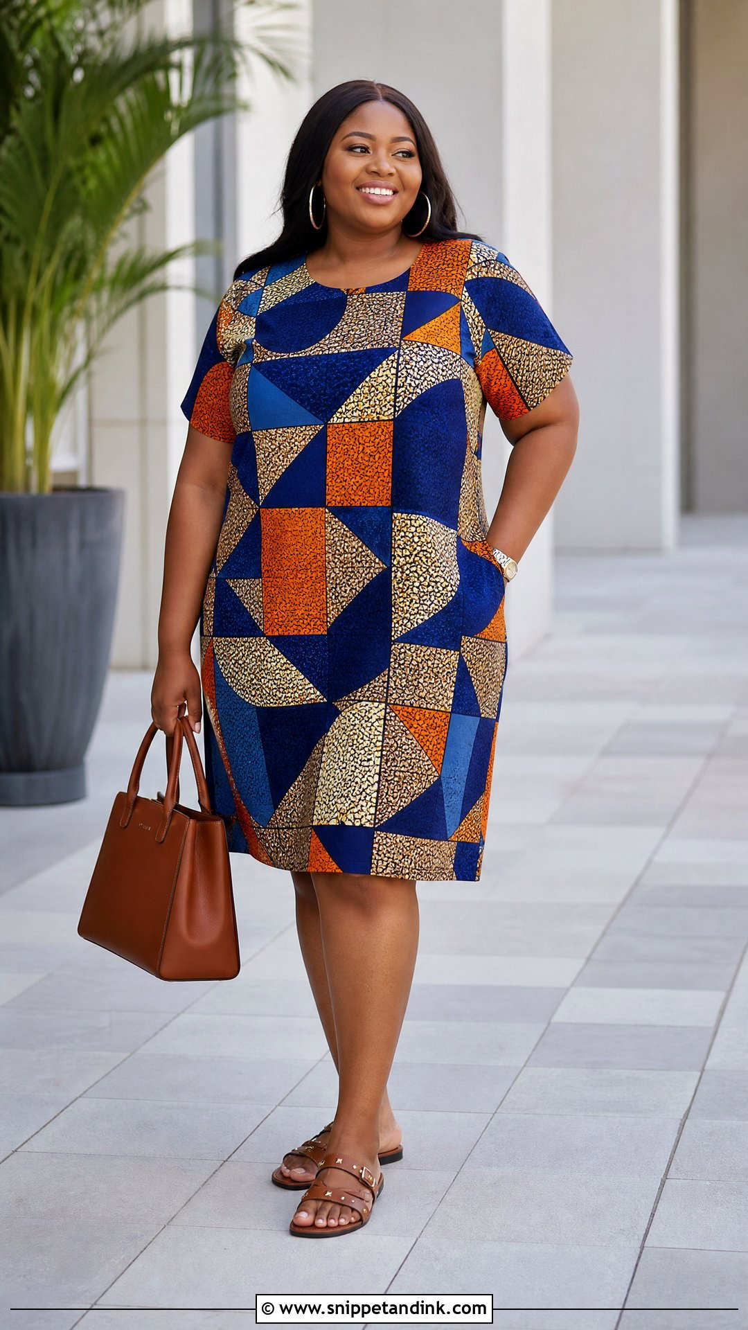 Ankara Shift Short Gown - Snippet and Ink - 20 Short Gown Designs