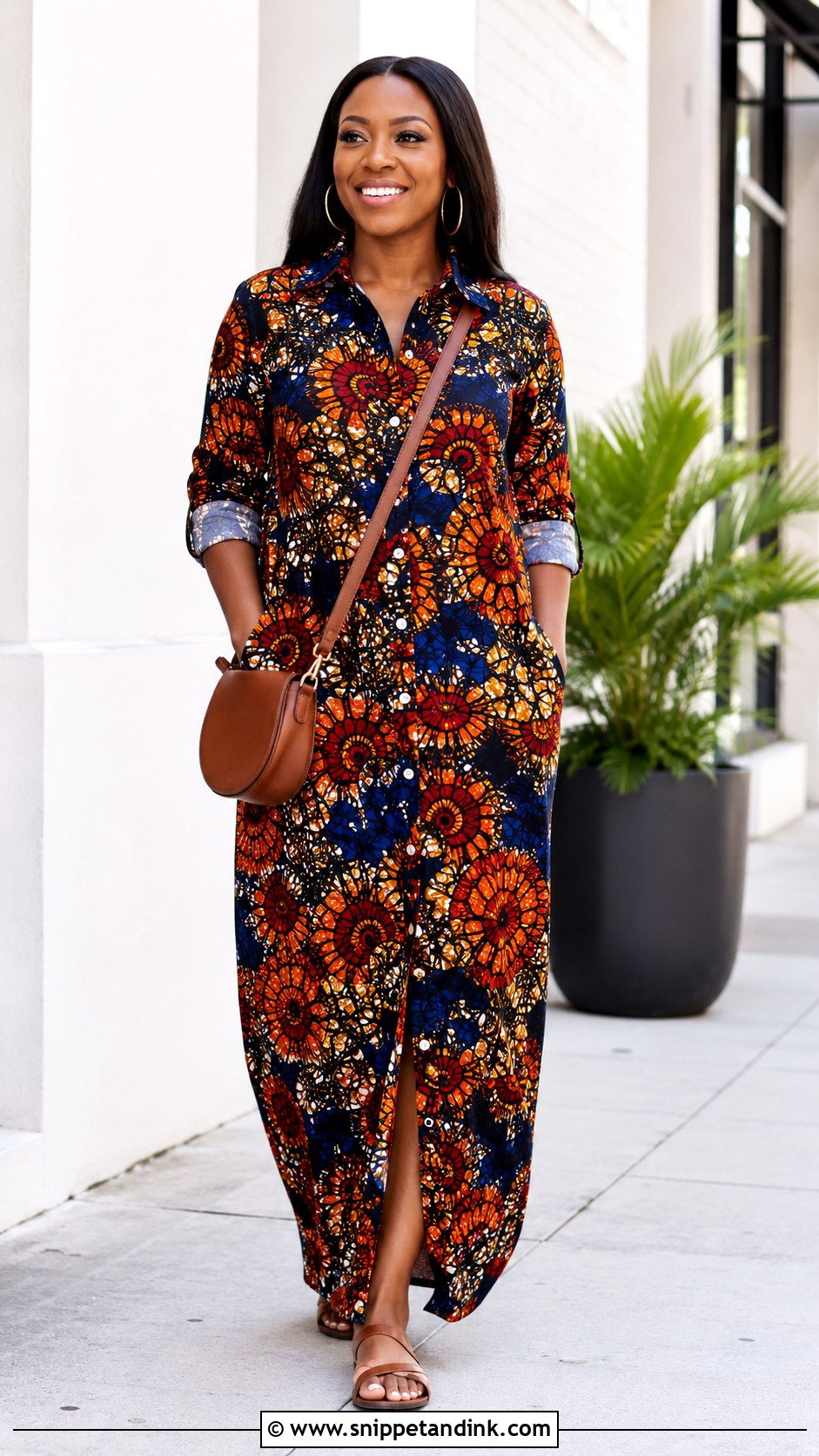 Ankara Shirt Gown - Snippet and Ink - 25 Simple Material Gown Style Ideas