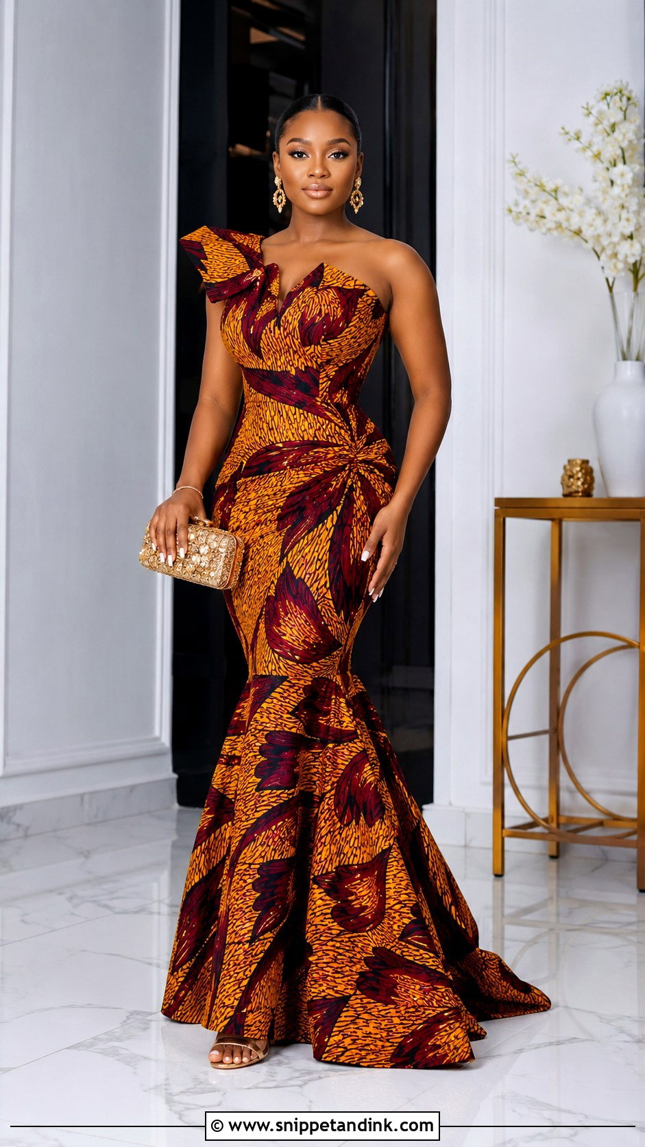 Ankara Smocked Gathered Gown - Snippet and Ink - 25 Gathers Gown Ankara Ideas