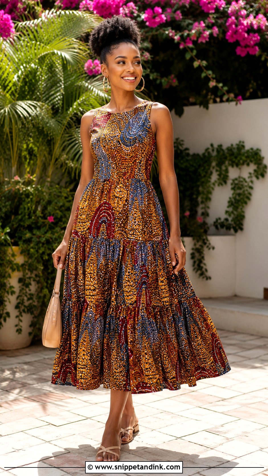 Ankara Tiered Gathered Gown - Snippet and Ink - 25 Gathers Gown Ankara Ideas