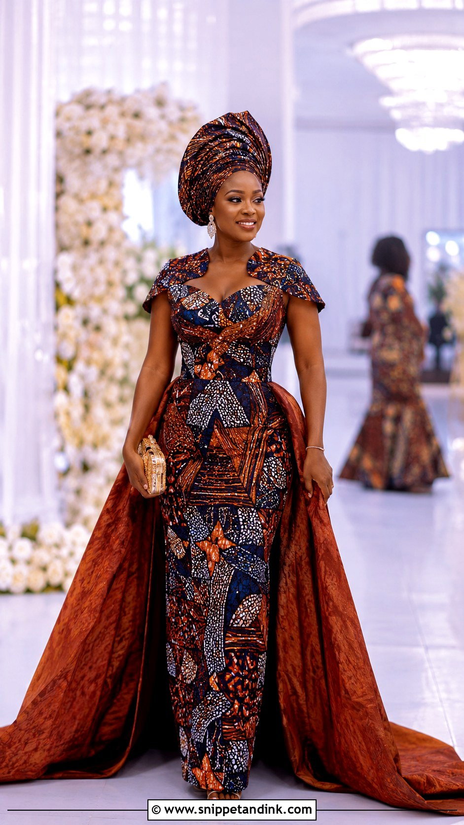 Ankara Train Wedding Dress - Snippet and Ink - 25 Ankara Traditional Wedding Dresses