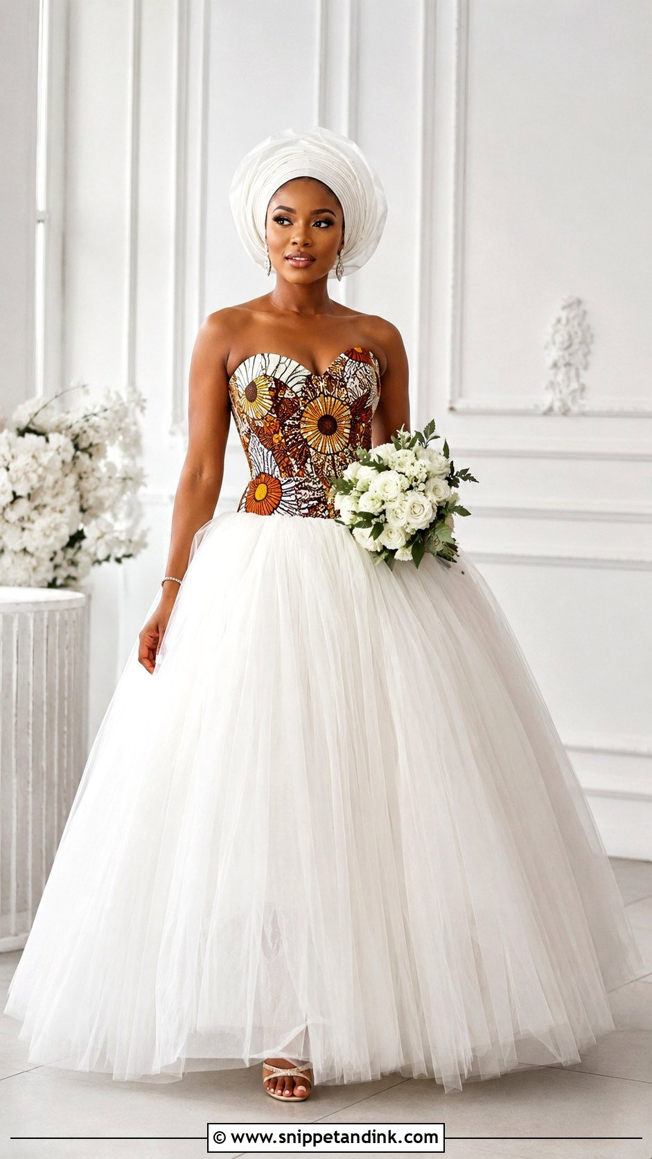 Ankara Tulle Wedding Dress - Snippet and Ink - 25 Ankara Traditional Wedding Dresses