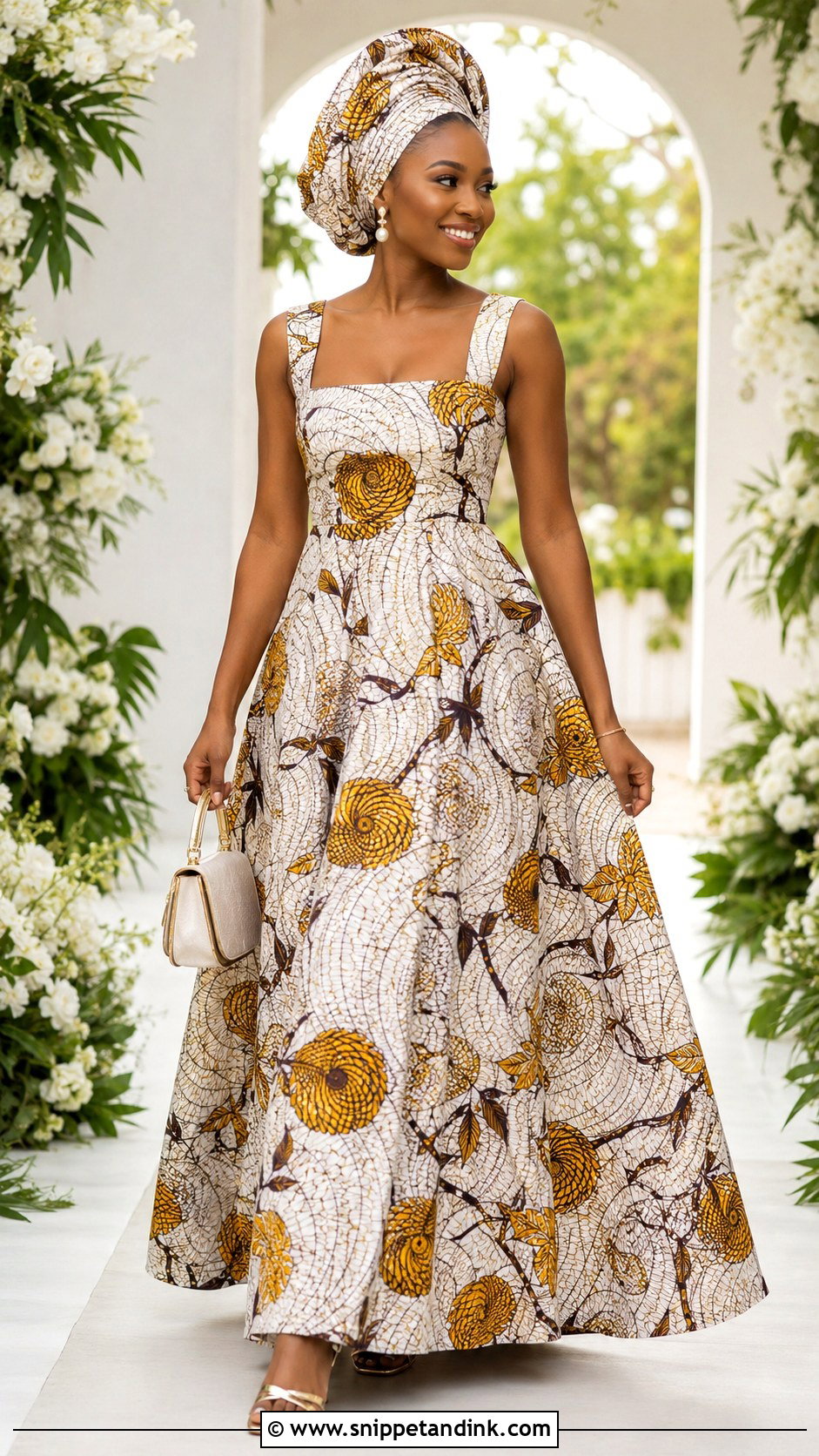 Ankara Wedding Dress A Line Gown - Snippet and Ink - 20 Ankara Wedding Dress Styles
