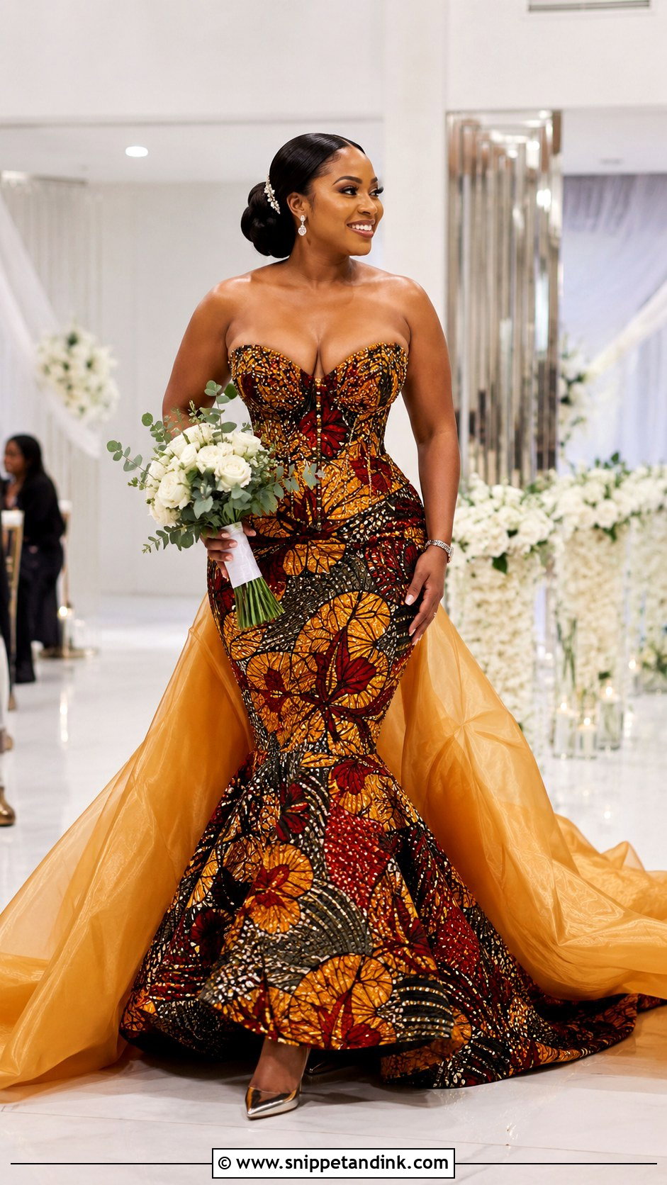 Ankara Wedding Dress Mermaid Gown - Snippet and Ink - 20 Ankara Wedding Dress Styles