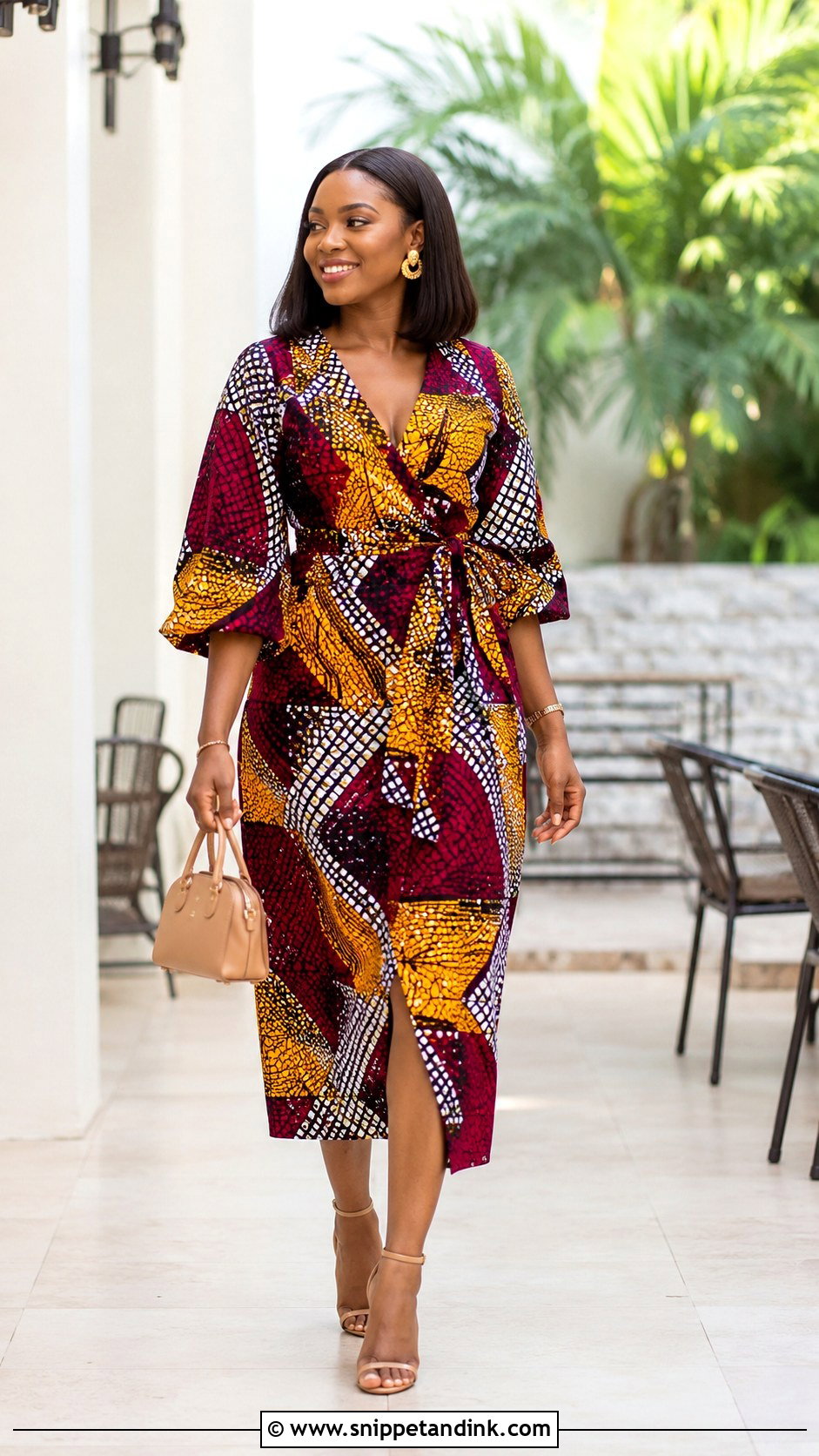Ankara Wrap Gown - Snippet and Ink - 25 Simple Material Gown Style Ideas