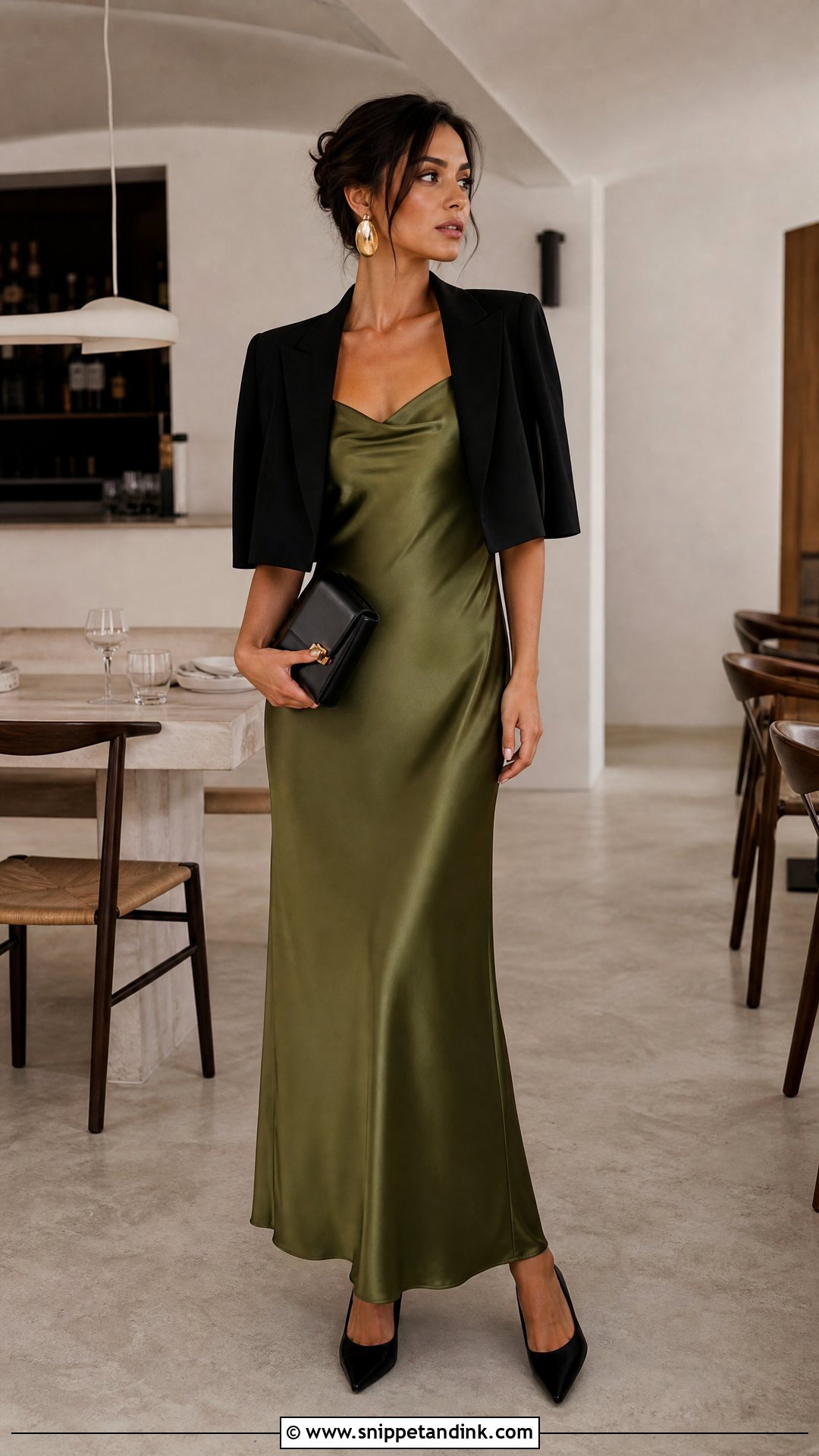 Ankle Length Slip Dress Cocktail Formal Wedding Attire - Snippet and Ink - 25 Cocktail Formal Wedding Attire Ideas