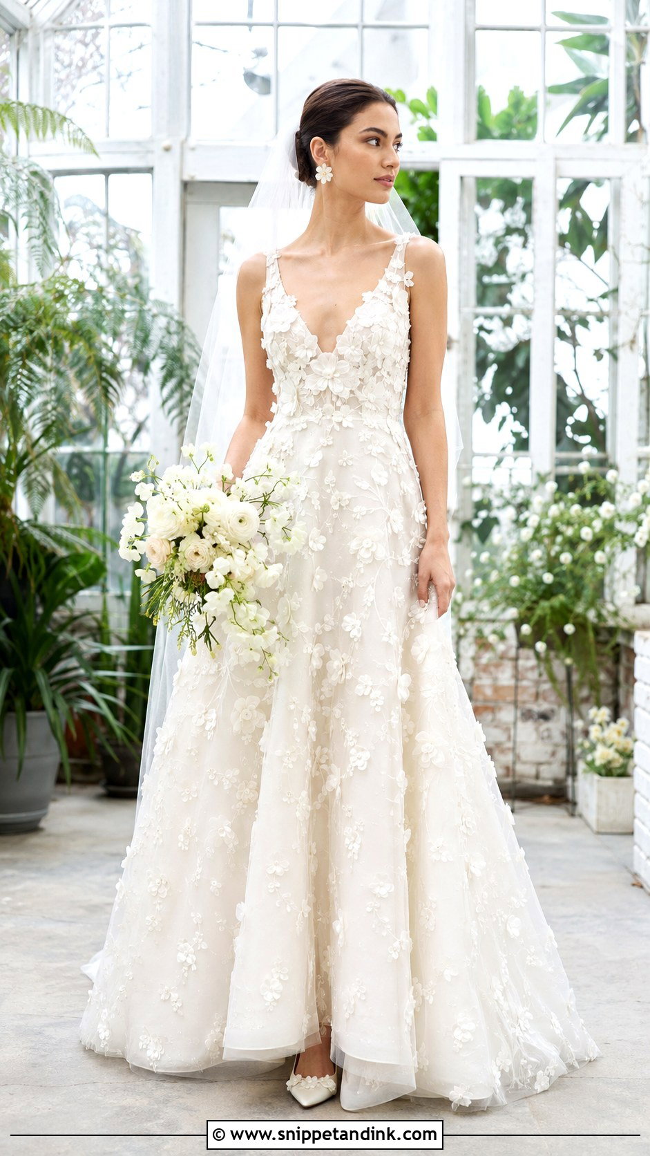 Anne Barge Floral Applique Wedding Dress - Snippet and Ink - 20 Anne Barge Ideas
