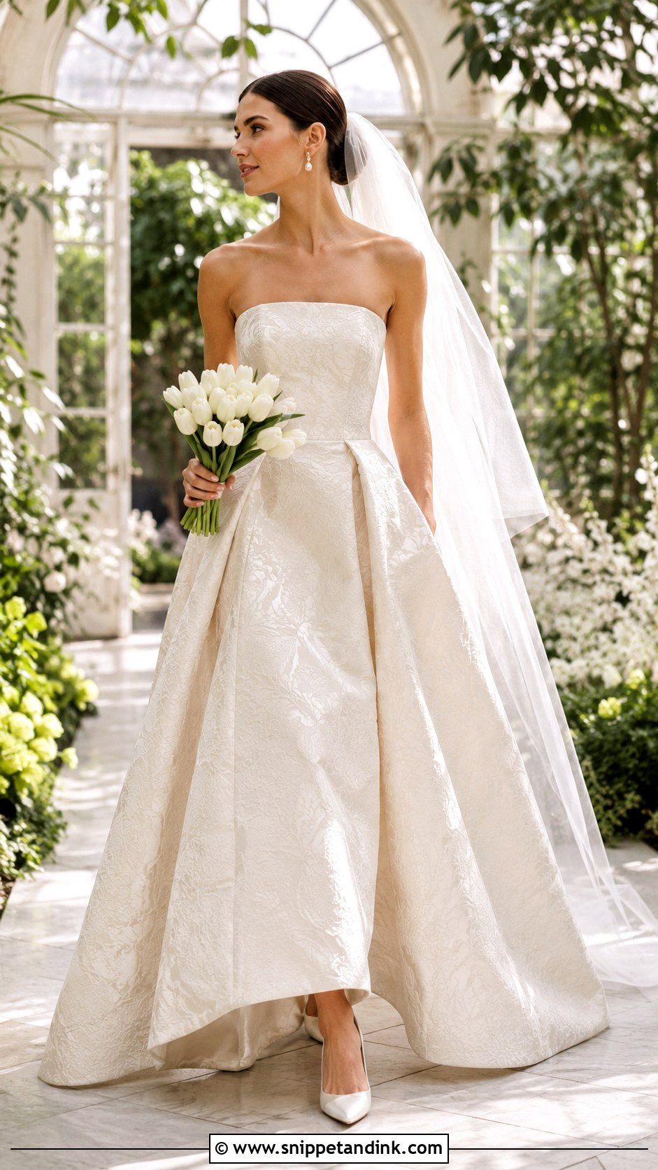 Anne Barge Floral Jacquard Wedding Dress - Snippet and Ink - 20 Anne Barge Wedding Dress Ideas