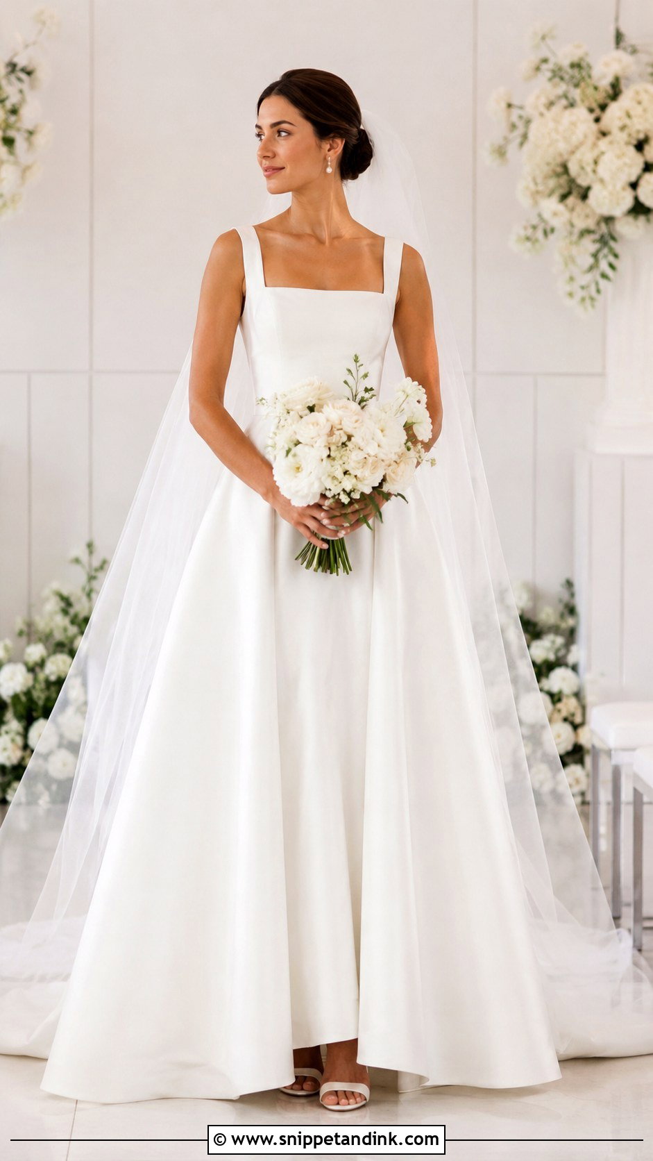 Anne Barge Square Neck Wedding Dress - Snippet and Ink - 20 Anne Barge Wedding Dress Ideas
