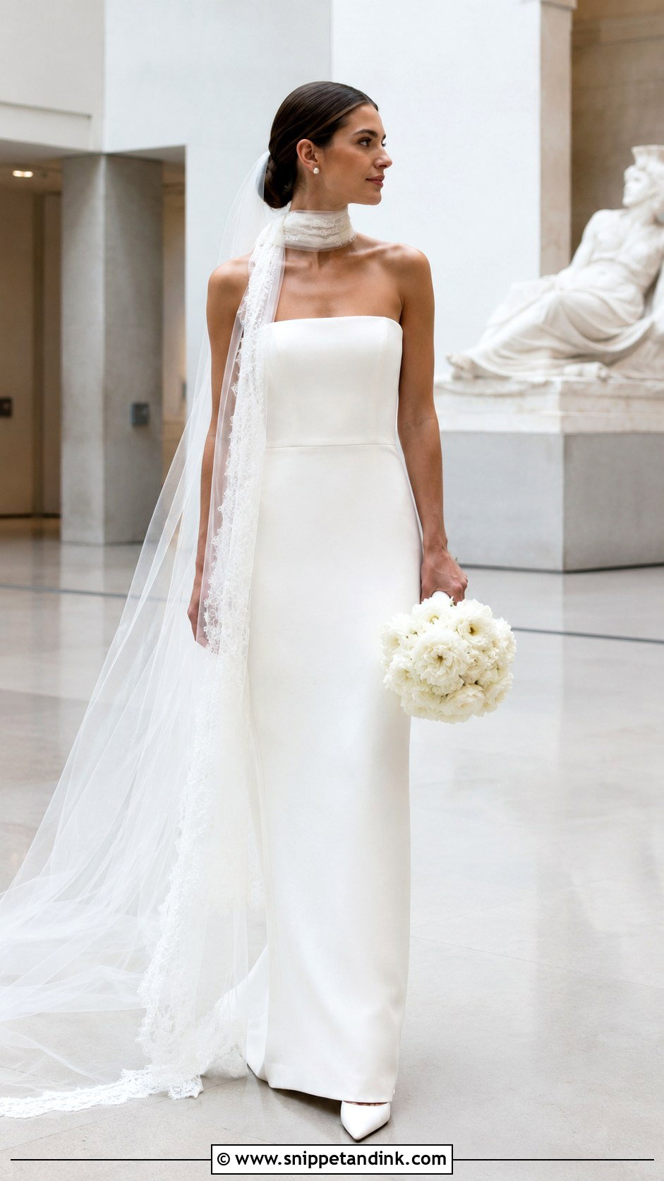 Anne Barge Wedding Dress With Bridal Scarf - Snippet and Ink - 20 Anne Barge Ideas