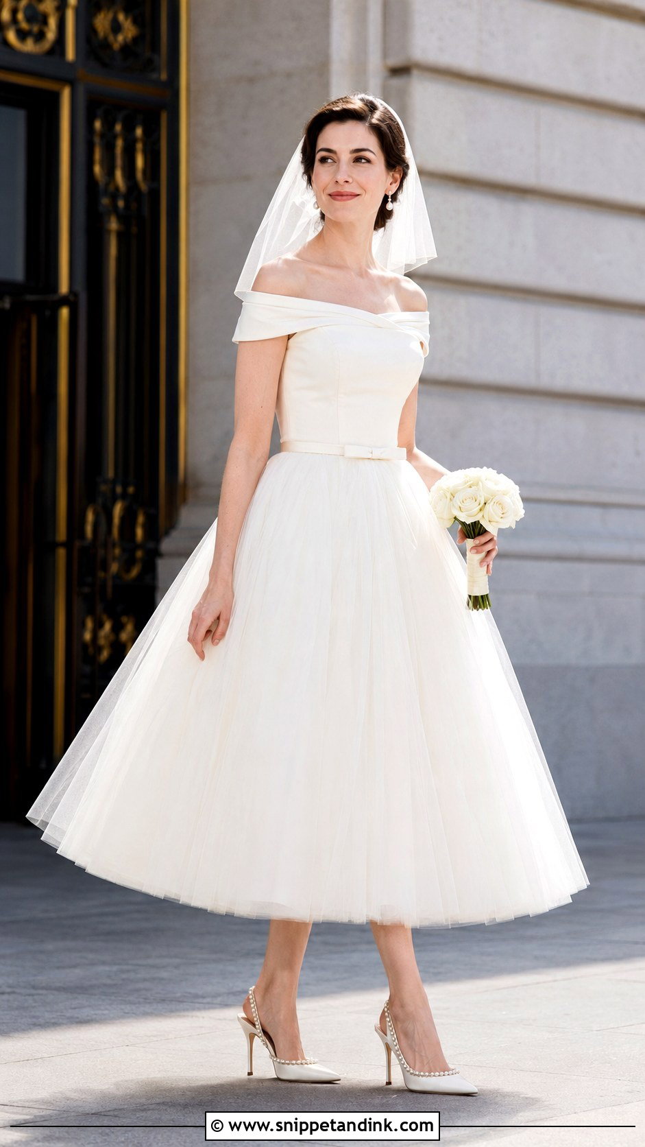 Anne Hathaway Tea Length Wedding Dress - Snippet and Ink - 20 Anne Hathaway Wedding Dress Ideas