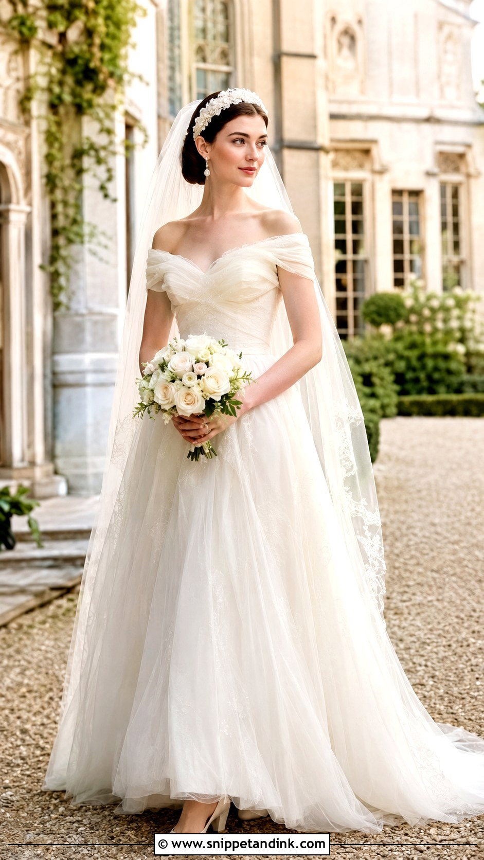 Anne Hathaway Vintage Headpiece Wedding Dress - Snippet and Ink - 20 Anne Hathaway Wedding Dress Ideas