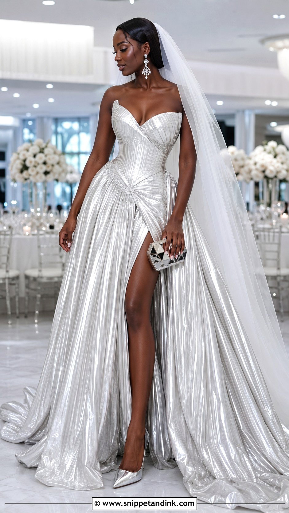 Anok Yai Metallic Wedding Dress - Snippet and Ink - 20 Anok Yai Wedding Dress Ideas