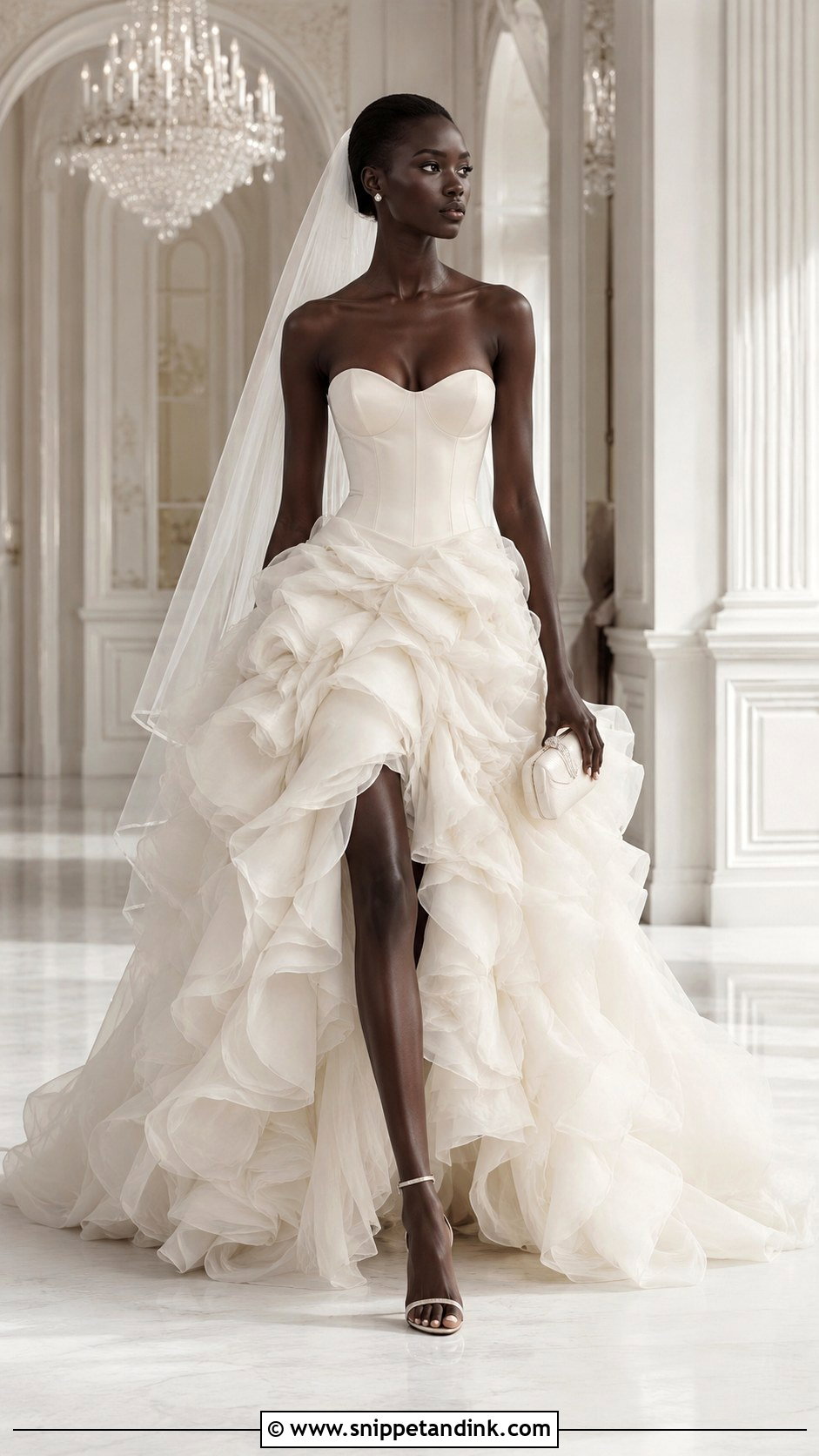 Anok Yai Ruffle Wedding Dress - Snippet and Ink - 20 Anok Yai Wedding Dress Ideas