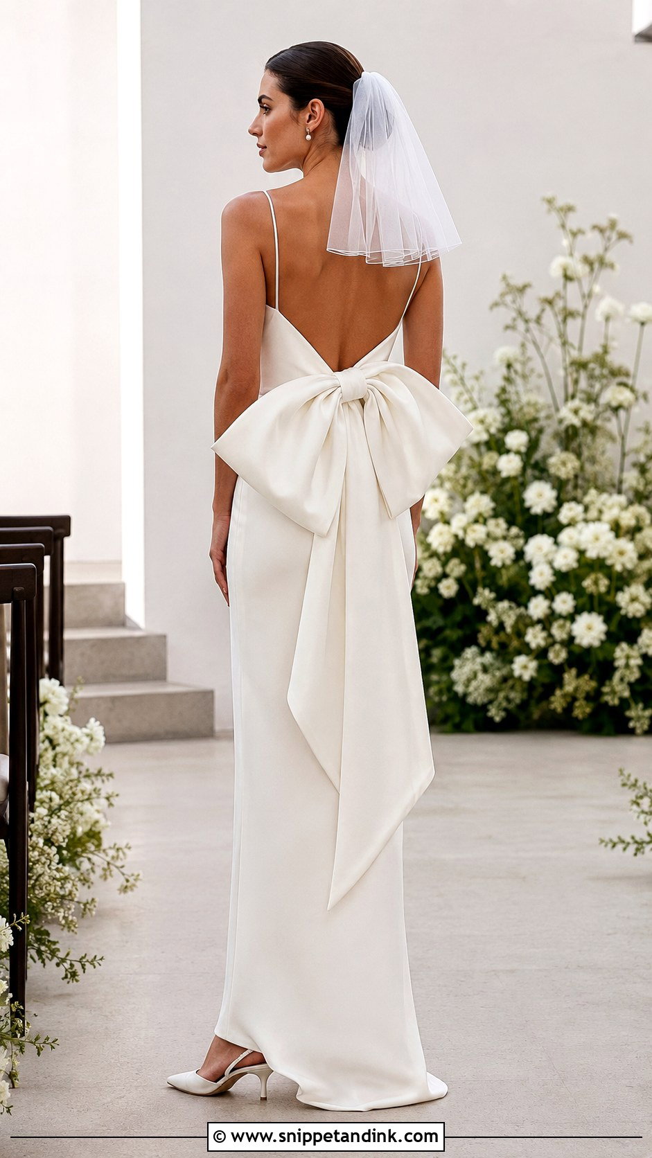 Anthropologie Bridal Bow Back Gown - Snippet and Ink - 20 Anthropologie Bridal Ideas