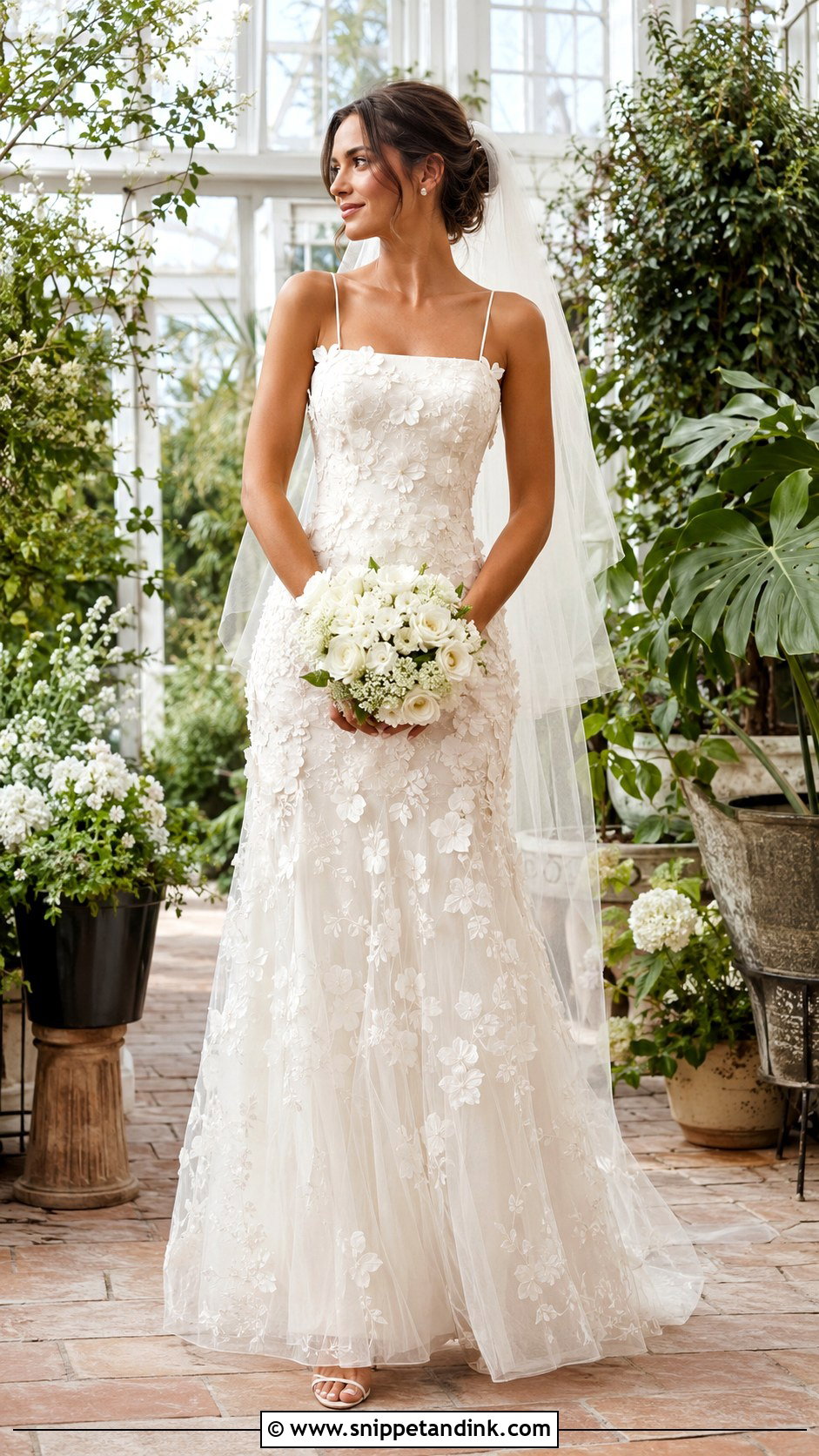 Anthropologie Bridal Floral Applique Gown - Snippet and Ink - 20 Anthropologie Bridal Ideas