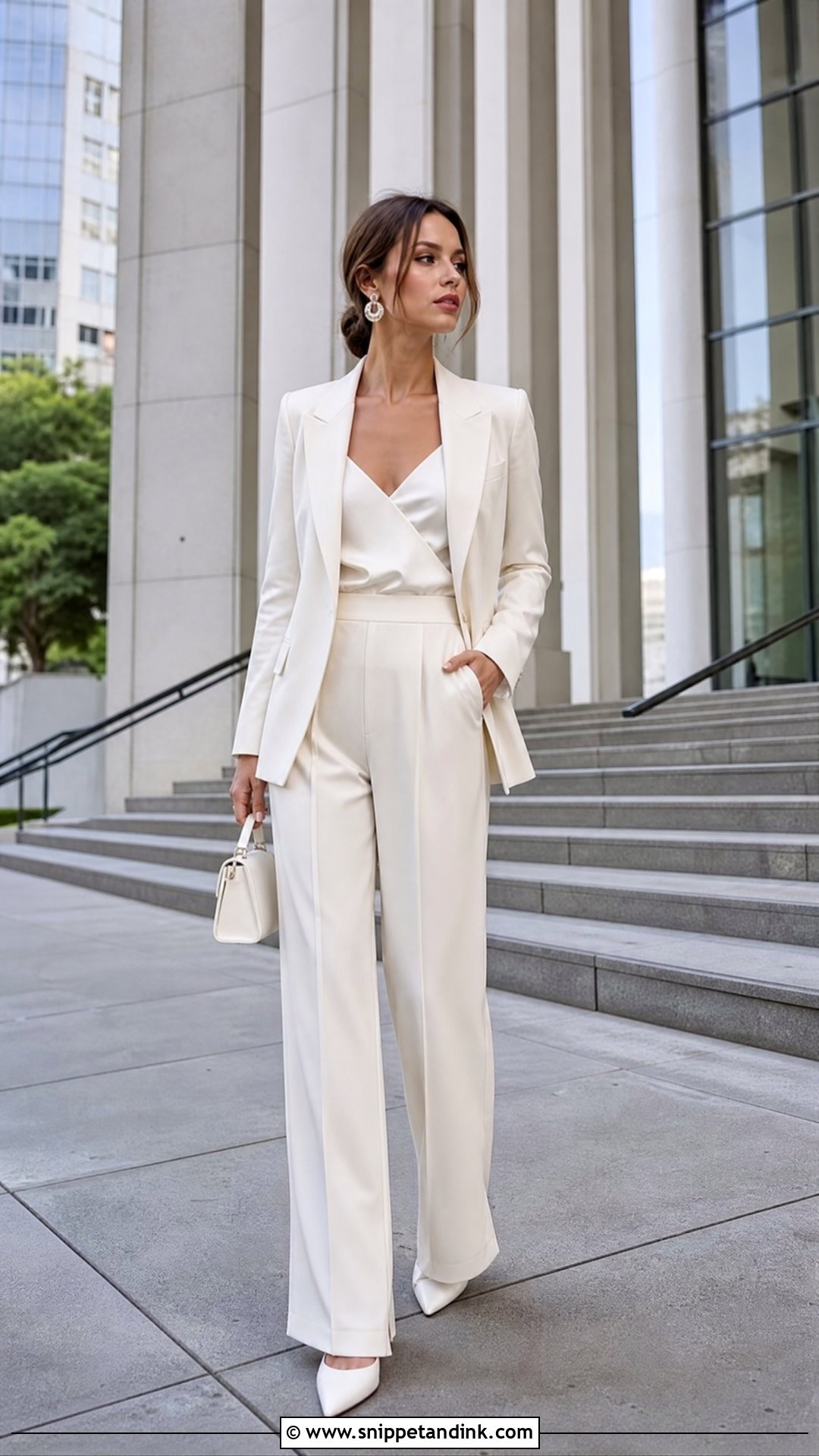 Anti Bride White Pantsuit Outfit - Snippet and Ink - 20 The Anti Bride Ideas