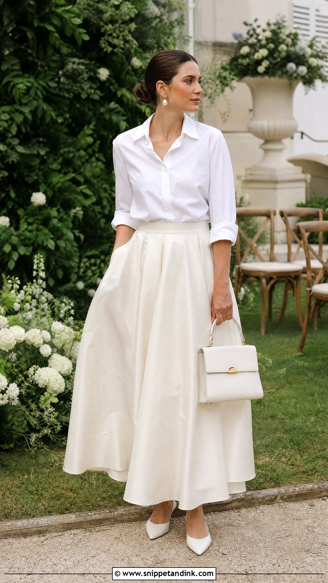 Anti Bride White Shirt And Maxi Skirt Outfit - Snippet and Ink - 20 The Anti Bride Ideas