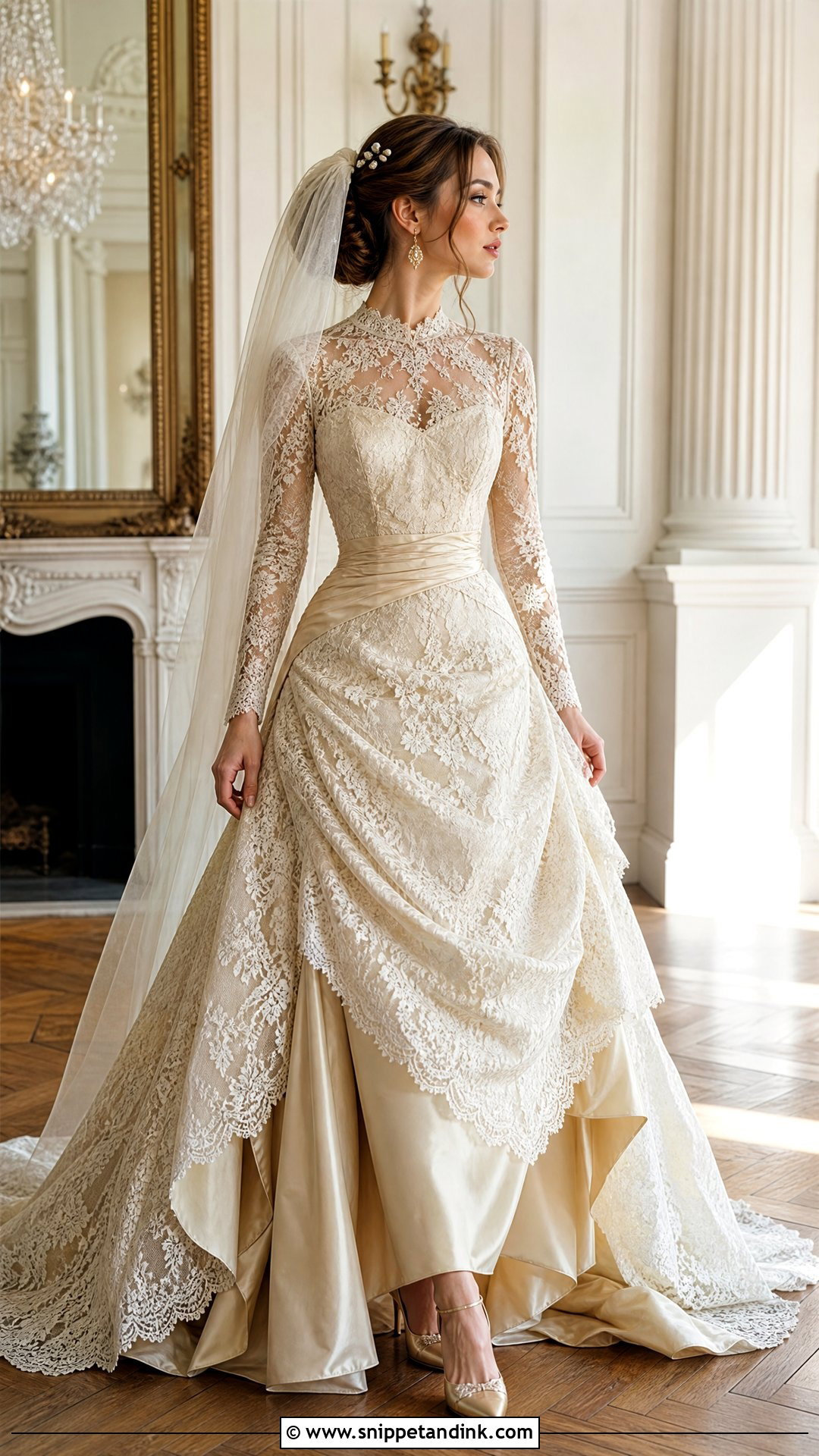 Antique Champagne Wedding Dress - Snippet and Ink - 25 Antique Wedding Dress Ideas