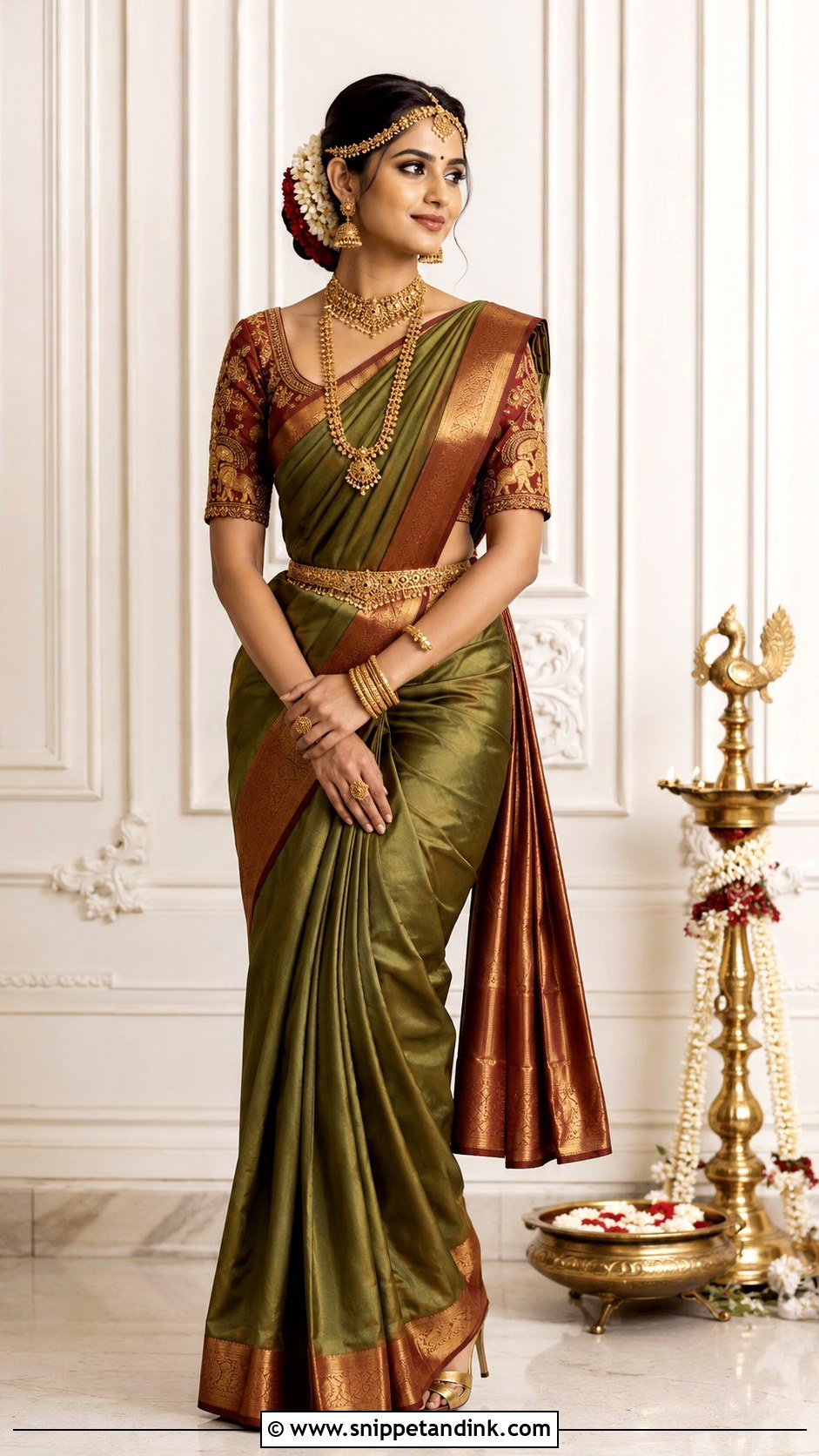 Antique Gold Karnataka Bride - Snippet and Ink - 25 Karnataka Bride Ideas