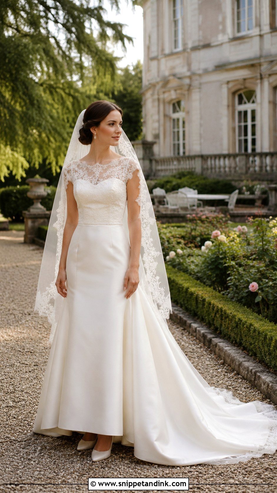Antique Ivory Chapel Train Wedding Dress - Snippet and Ink - 20 Elegant Classy Vintage Wedding Dress Ideas