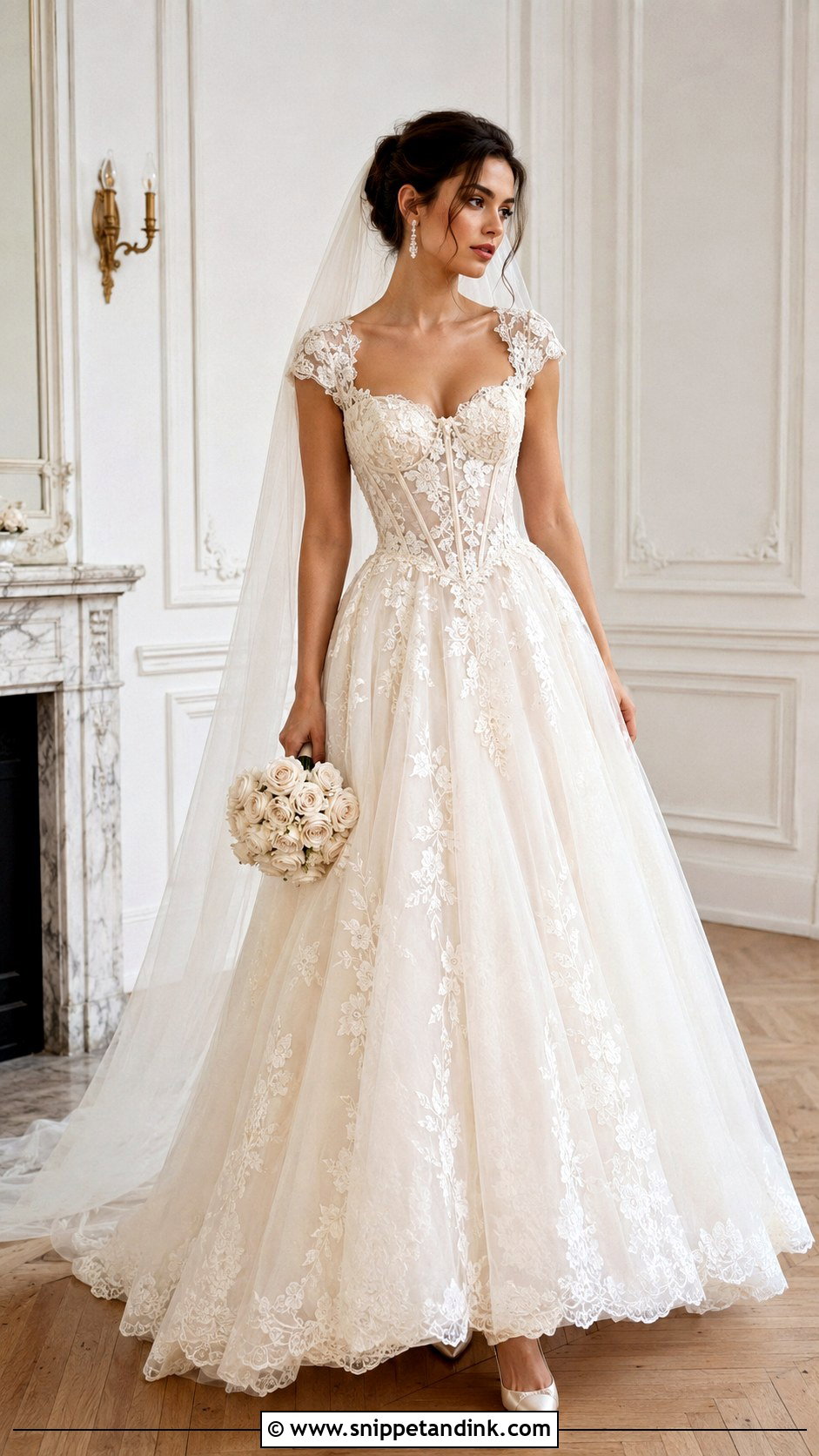 Antique Lace Corset Wedding Dress - Snippet and Ink - 20 Antique Lace Wedding Dress Ideas