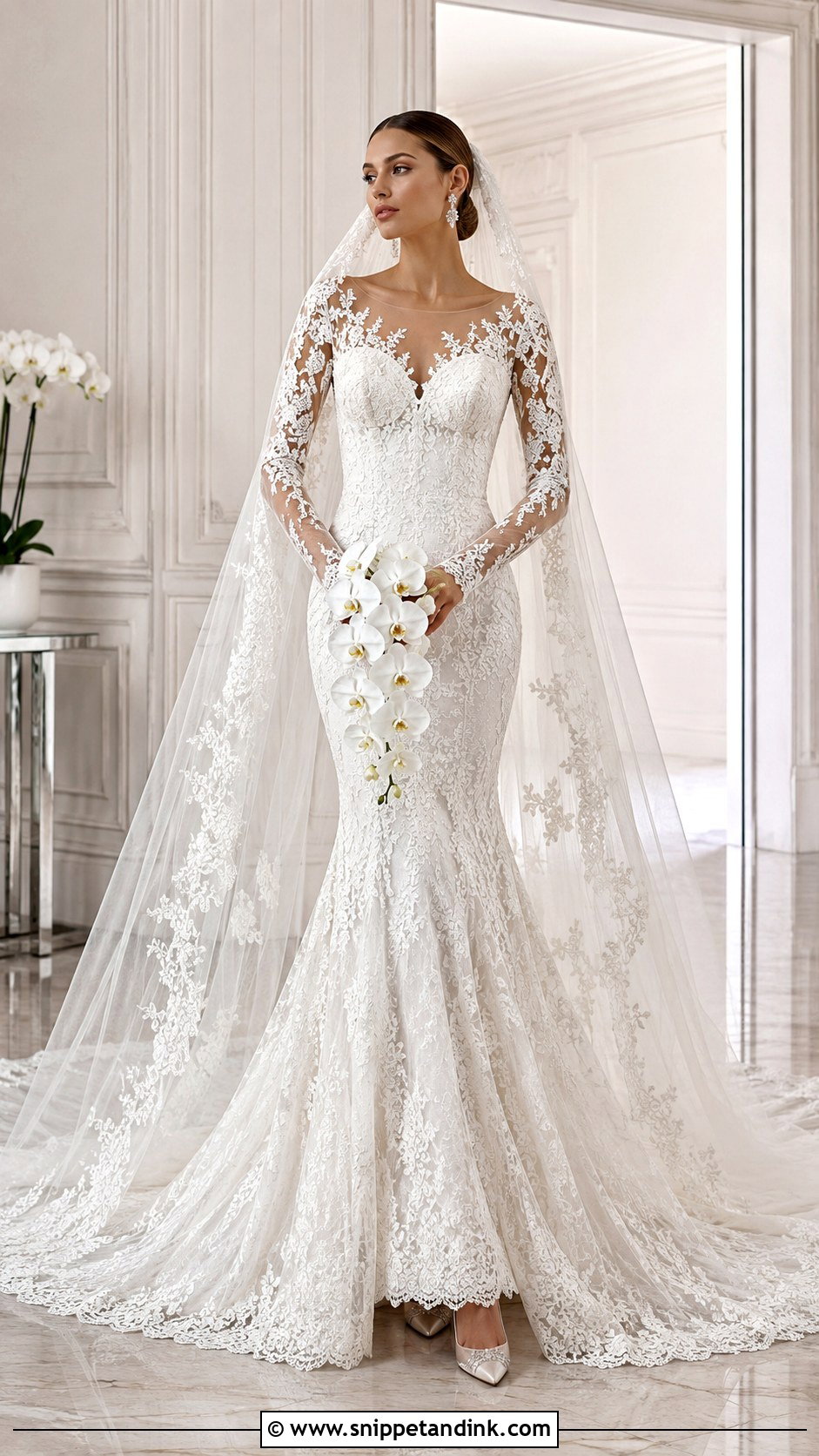 Antique Lace Mermaid Wedding Dress - Snippet and Ink - 20 Antique Lace Wedding Dress Ideas