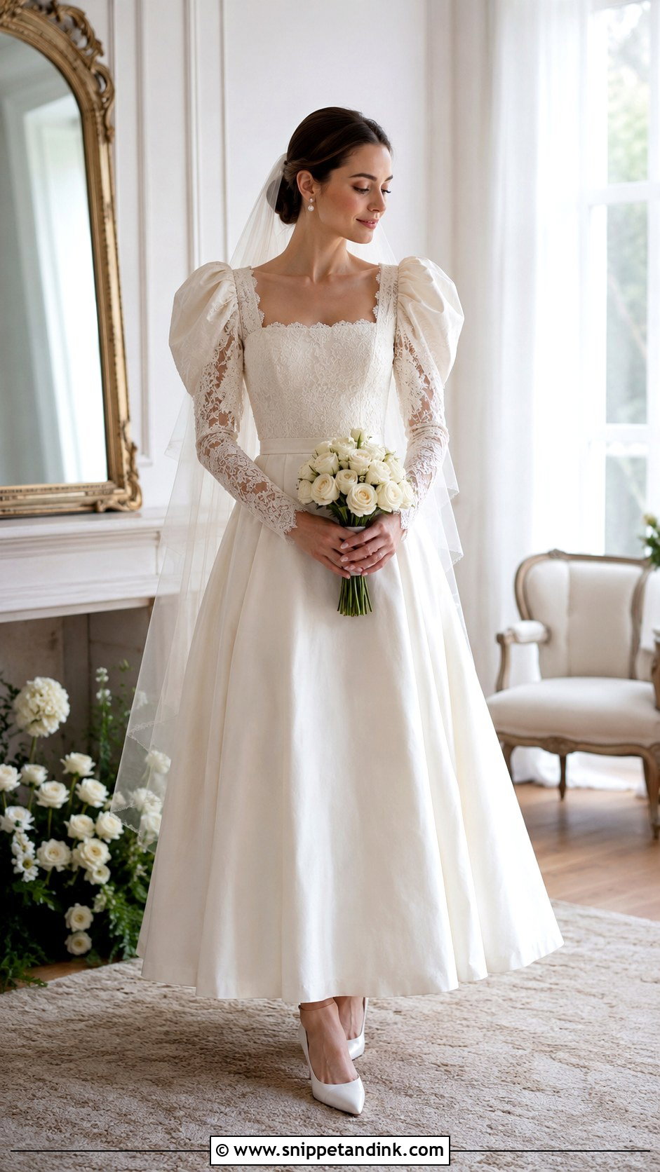 Antique Lace Wedding Dress With Cape - Snippet and Ink - 20 Antique Lace Wedding Dress Ideas