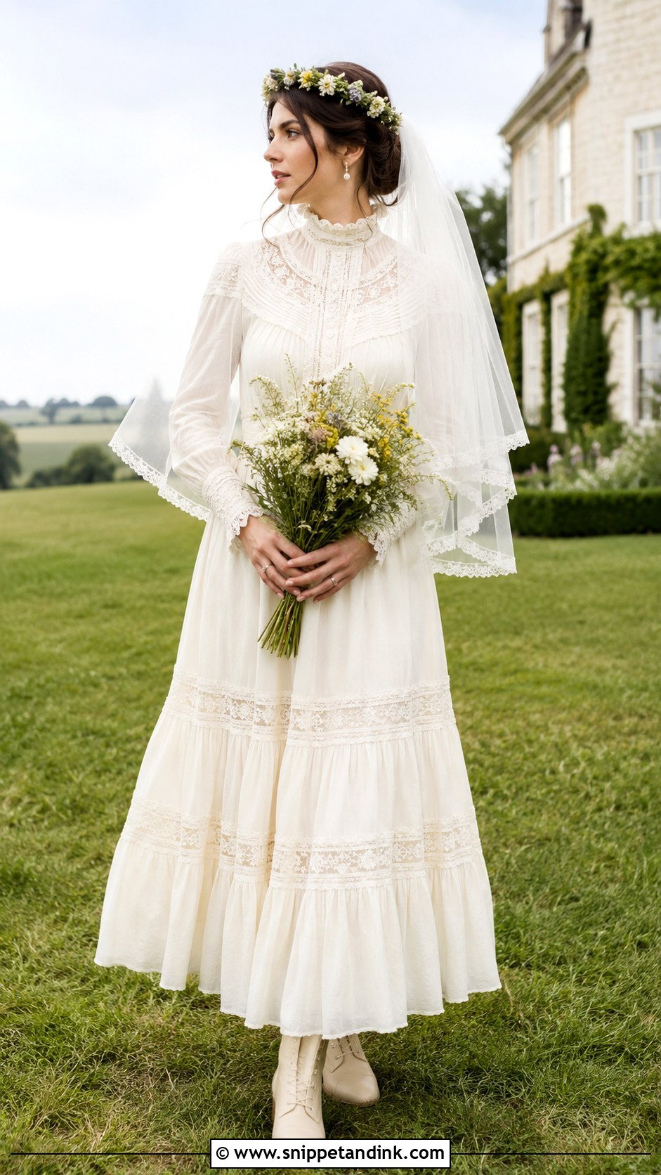 Antique Prairie Wedding Dress - Snippet and Ink - 20 Antique Wedding Dresses