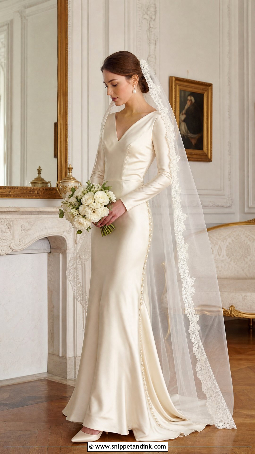 Antique Silk Satin Wedding Dress - Snippet and Ink - 25 Antique Wedding Dress Ideas