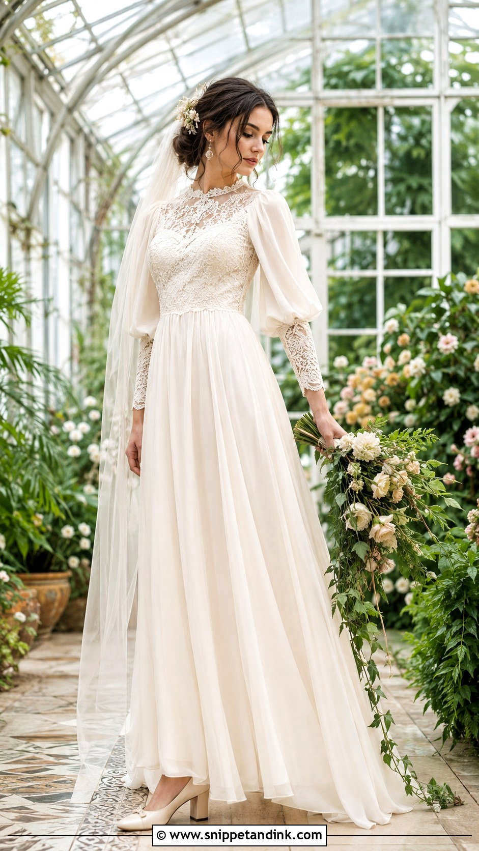 Antique Wedding Dress With Juliet Sleeves - Snippet and Ink - 20 Antique Wedding Dresses